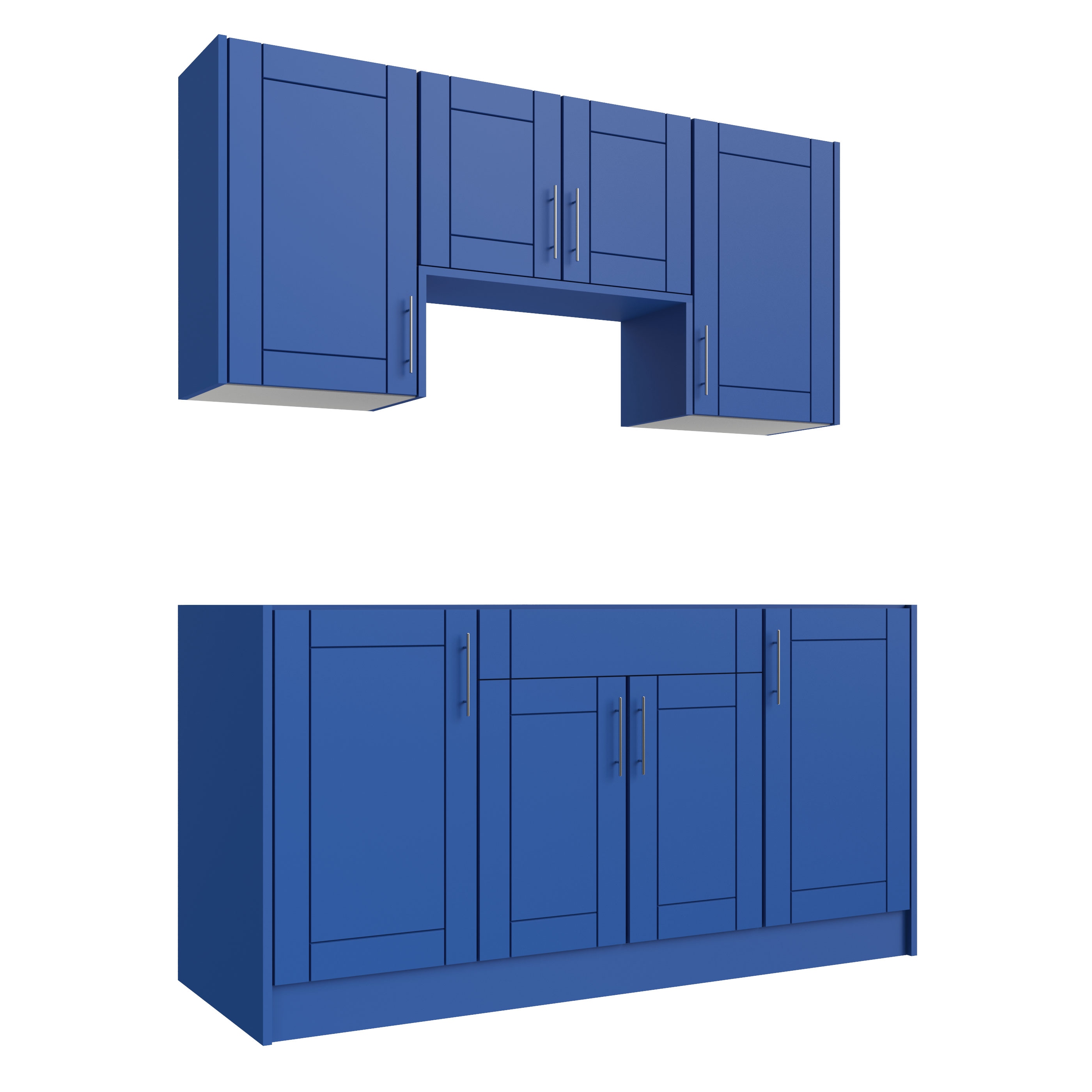 WeatherStrong WSE66WMK-SRB Sanibel 6 -Piece 67.25-in W x 25-in D x 84-in H Modular Outdoor Kitchen Set