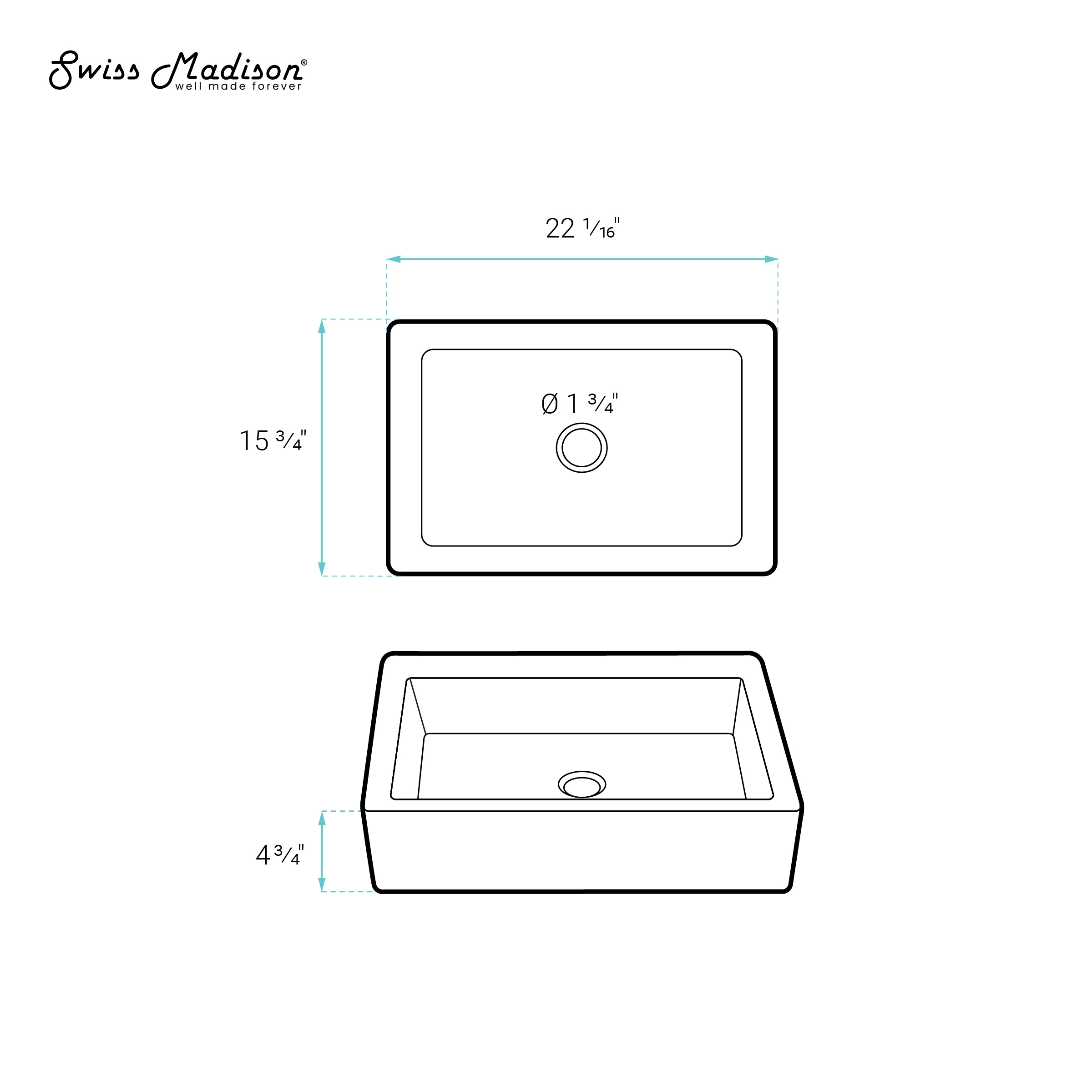 Swiss Madison SM-25-VSLAU03BK Bath-Sink - View #7