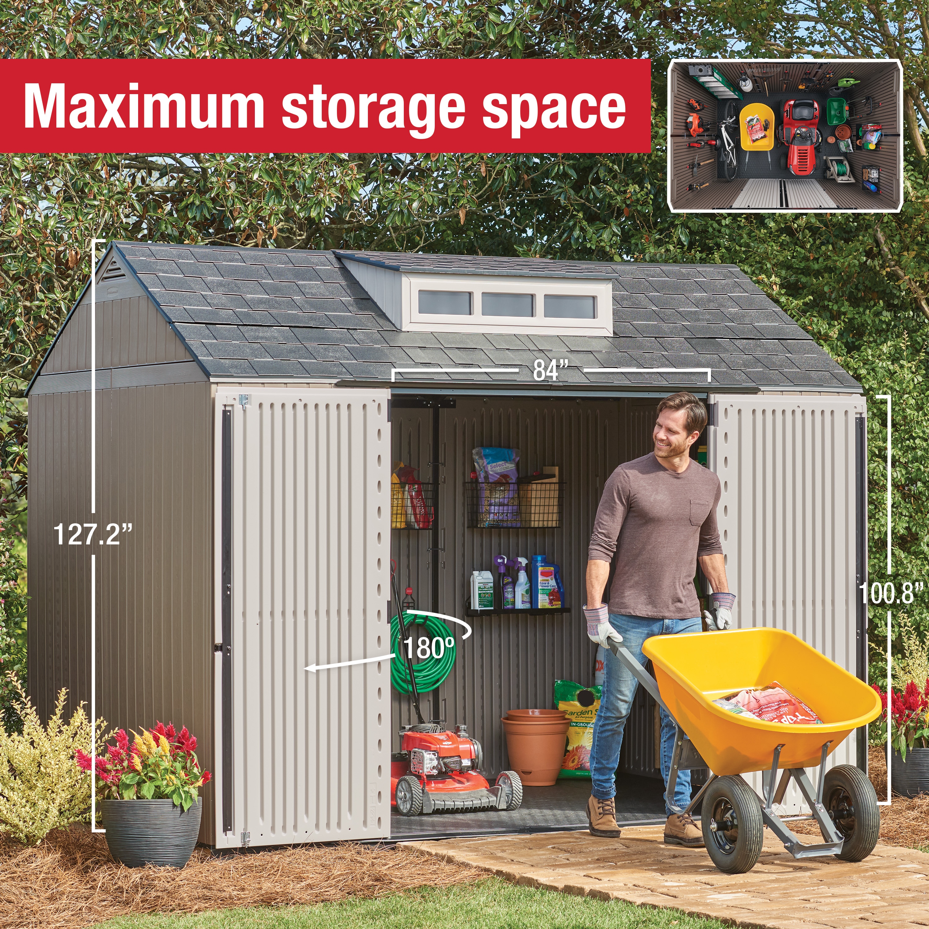 Rubbermaid 2156398 Vinyl-Resin-Storage-Buildings - View #5