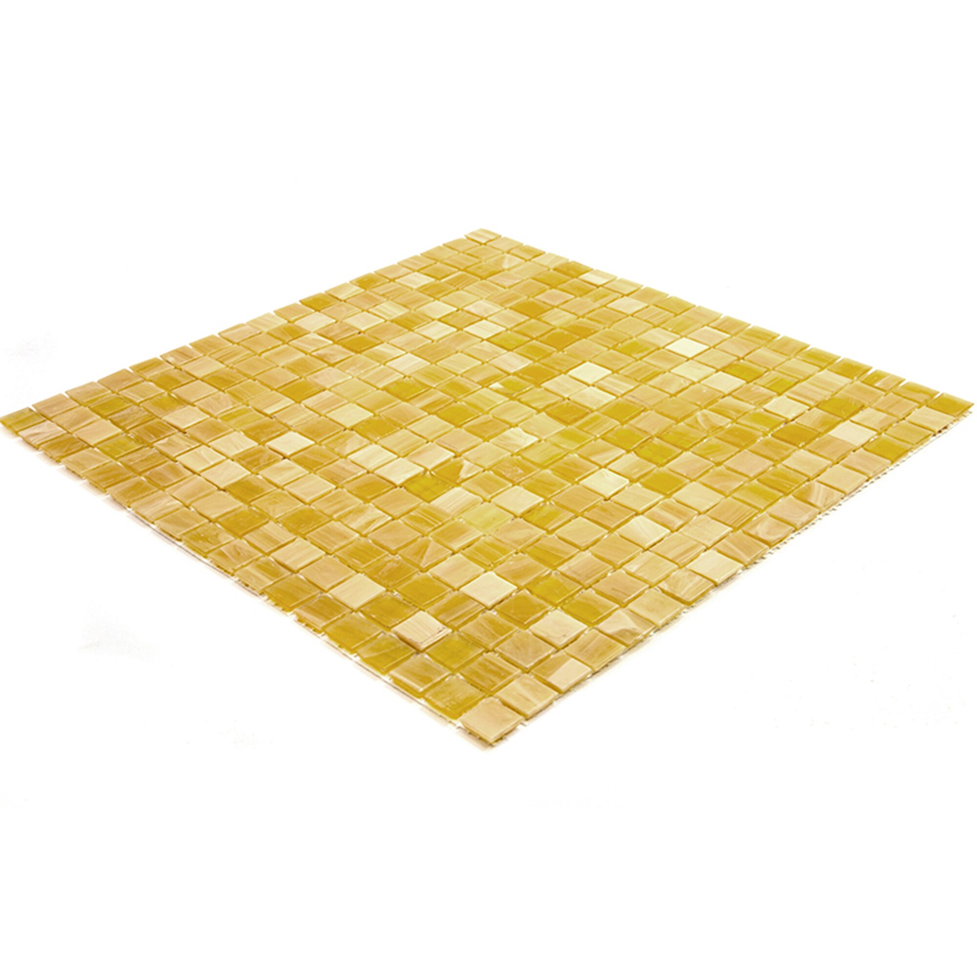 Butter Beige Glass Mosaic Wall and Floor Tile