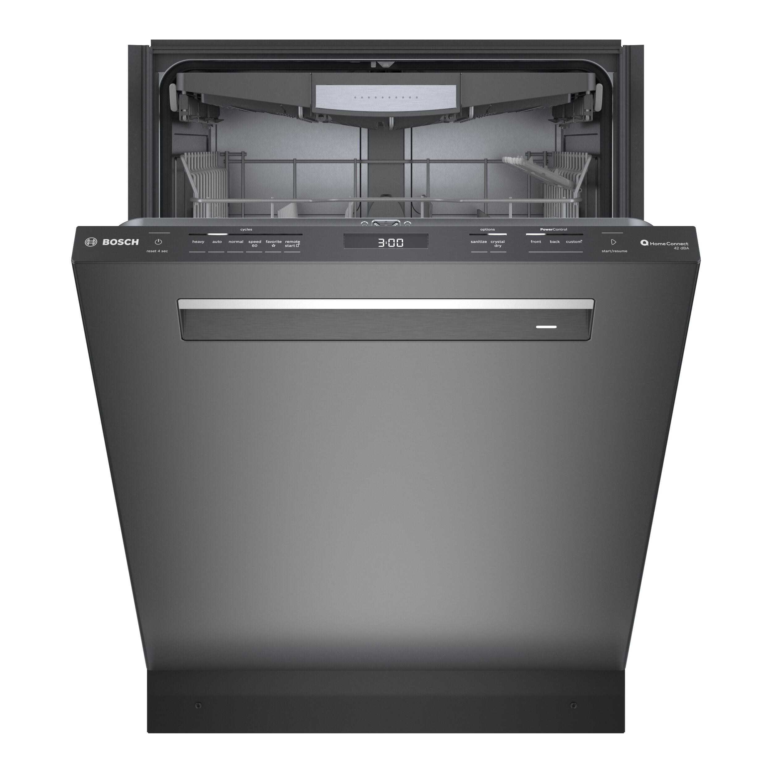 Bosch 800 Series Top Control 24-in Smart Built-In Dishwasher With Third  Rack (Black Stainless Steel) ENERGY STAR, 42-dBA
