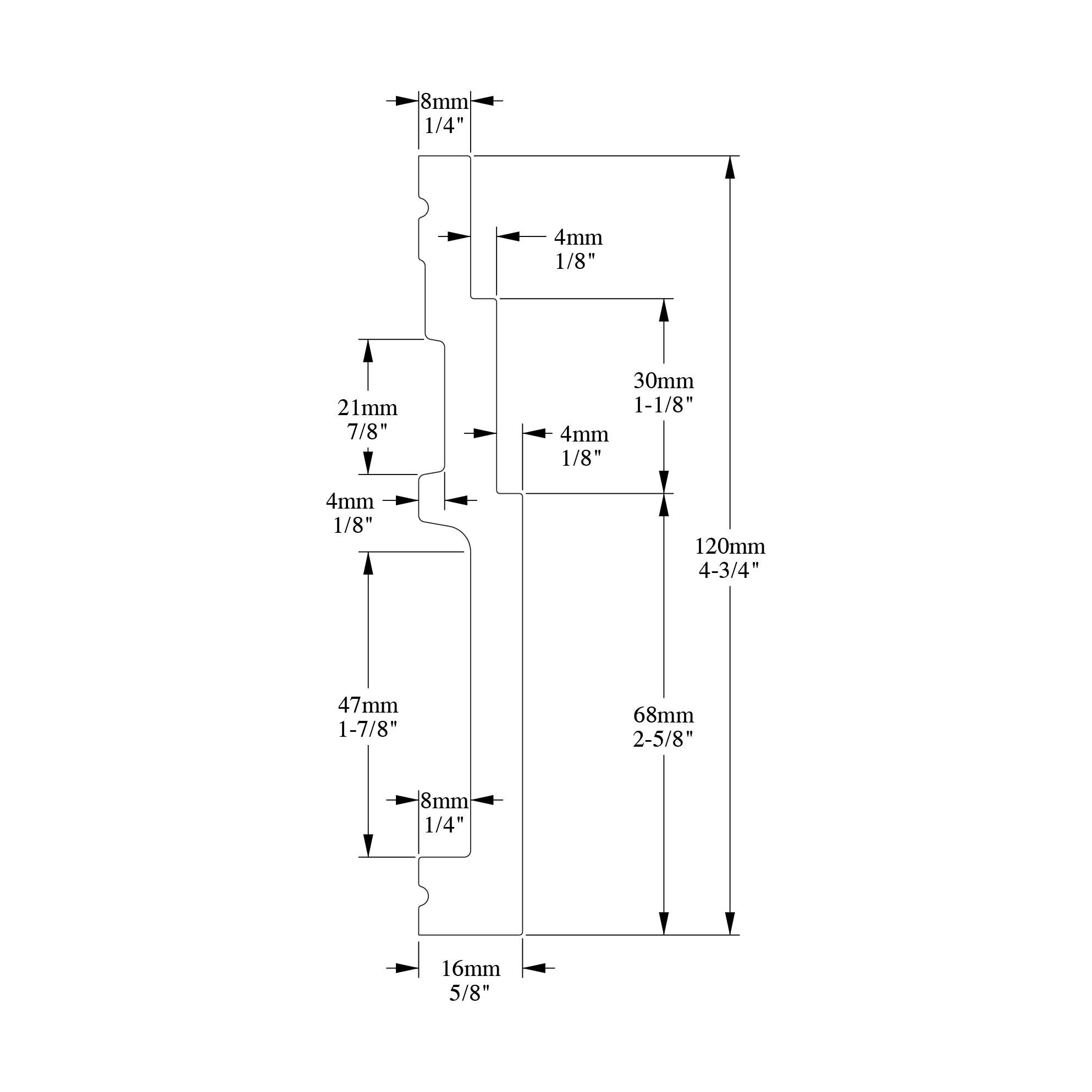 Orac Decor 5/8-in x 4-3/4-in x 6-1/2-ft Modern Primed Polyurethane ...