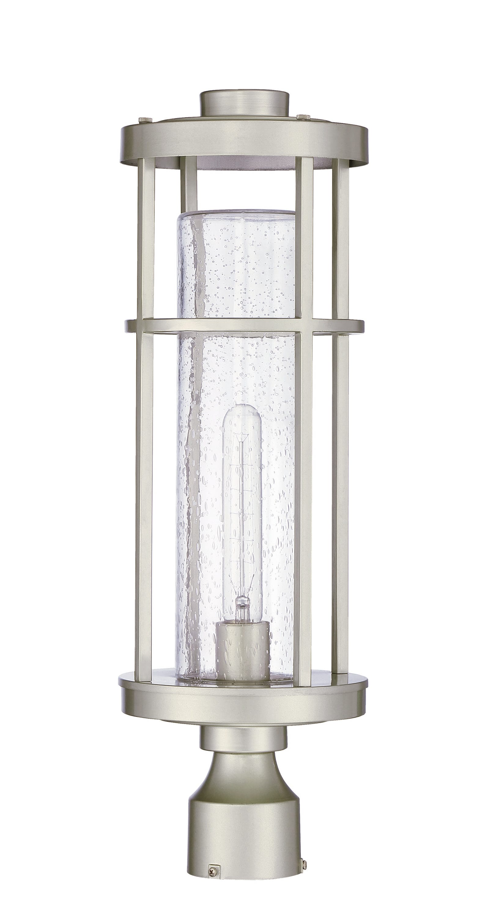 Craftmade ZA4215-SA Encompass 22.38-Inches Satin Aluminum Transitional Outdoor Light post lantern