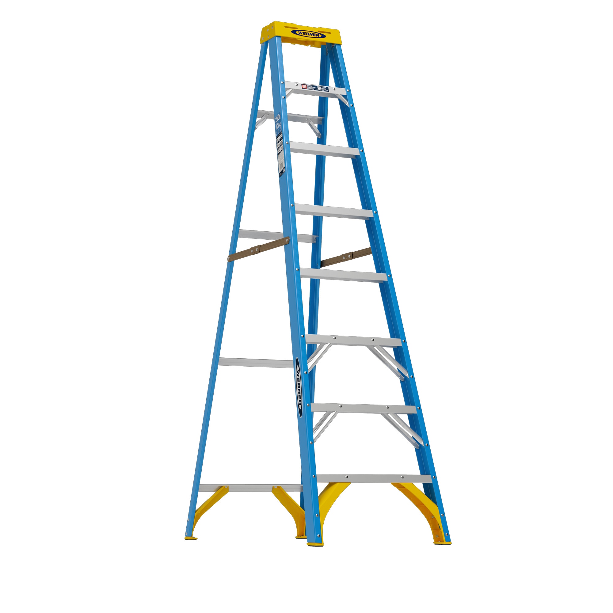 Werner FS100 8-ft Fiberglass Type 1- 250-lb Load Capacity Step Ladder FS108 Sansujyuku sansujyuku.com