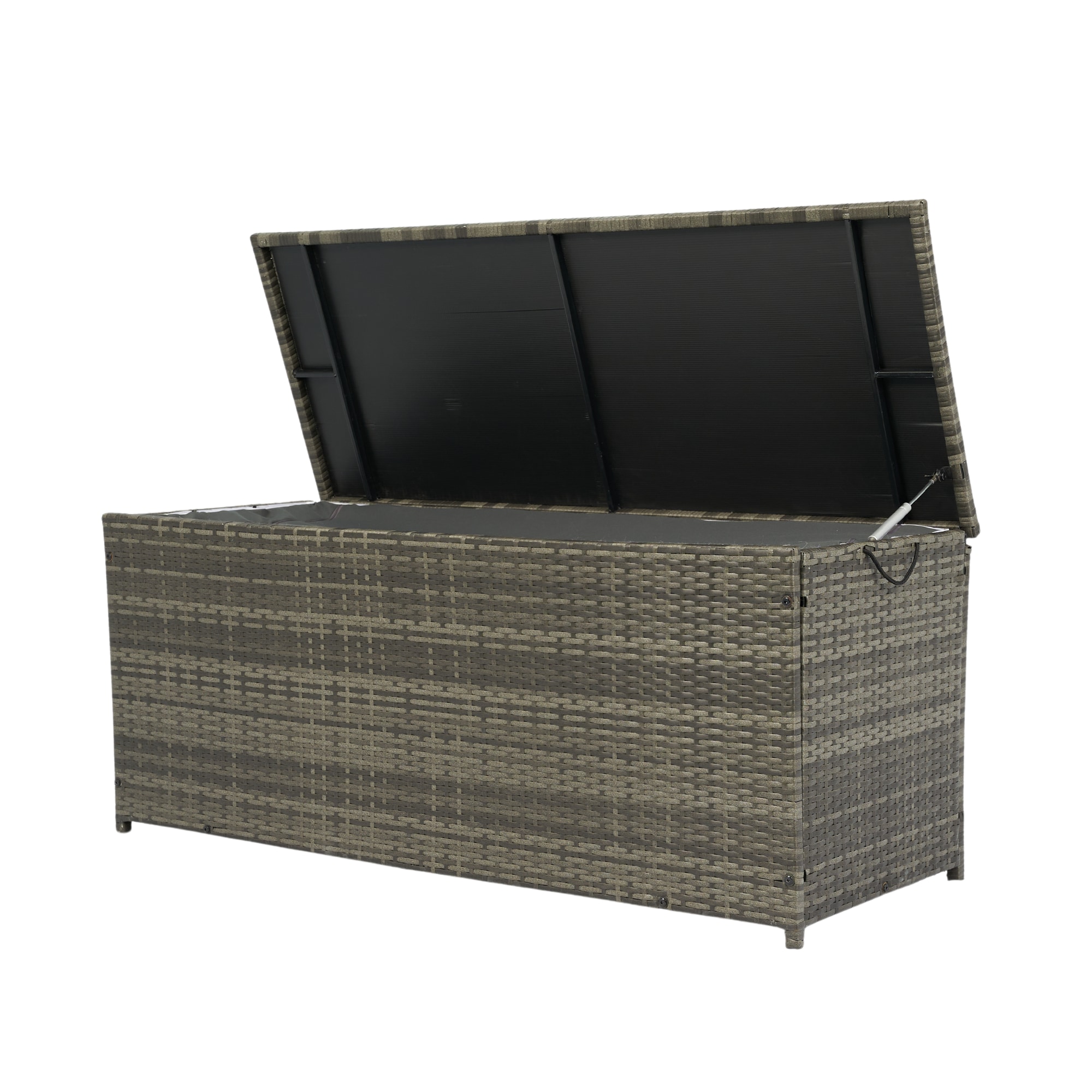 Nestfair HP329976 113-Gallon Gray Wood Deck Box