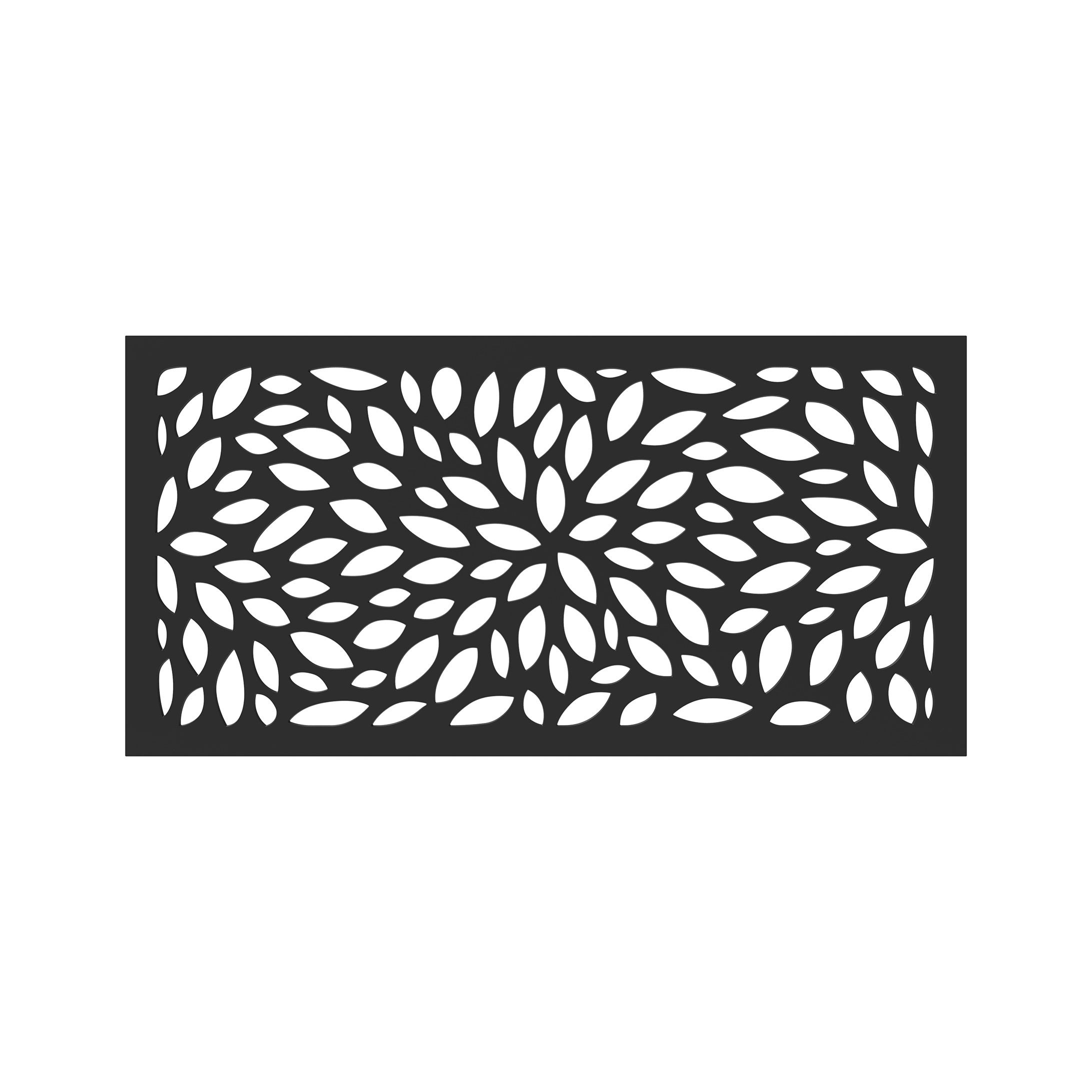 DESIGN-VU DVU2407C Floral 24-Inches W x 48-Inches H Charcoal Plastic Outdoor Privacy Screen