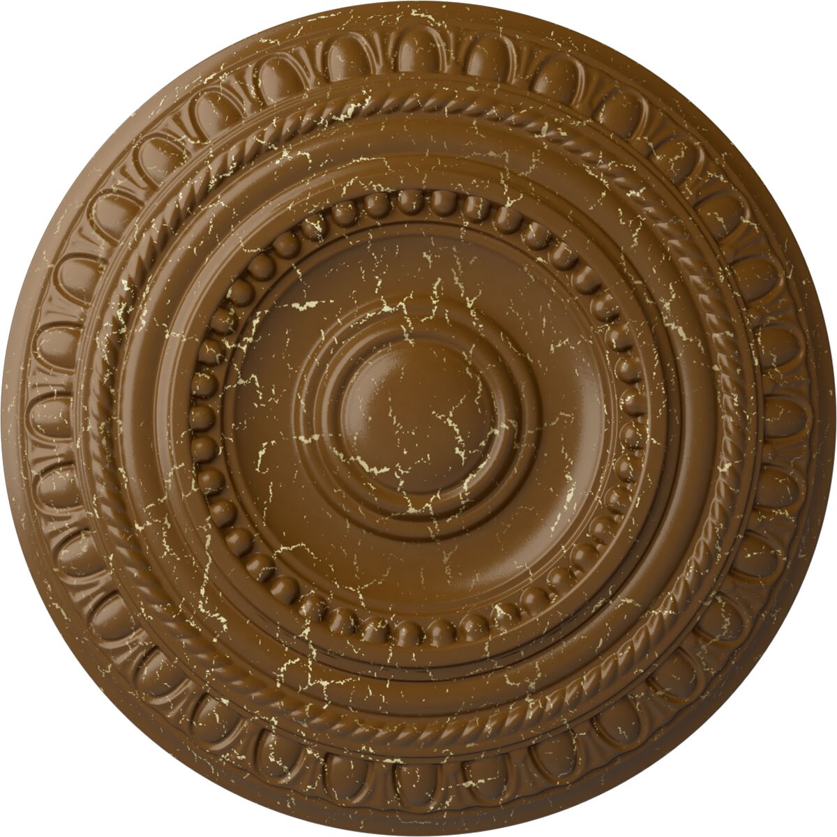 Ekena Millwork CM15ARSTC Artis 15.75-in W x 15.75-in L Painted Smokey Topaz Crackle Polyurethane Whole Ceiling Medallion