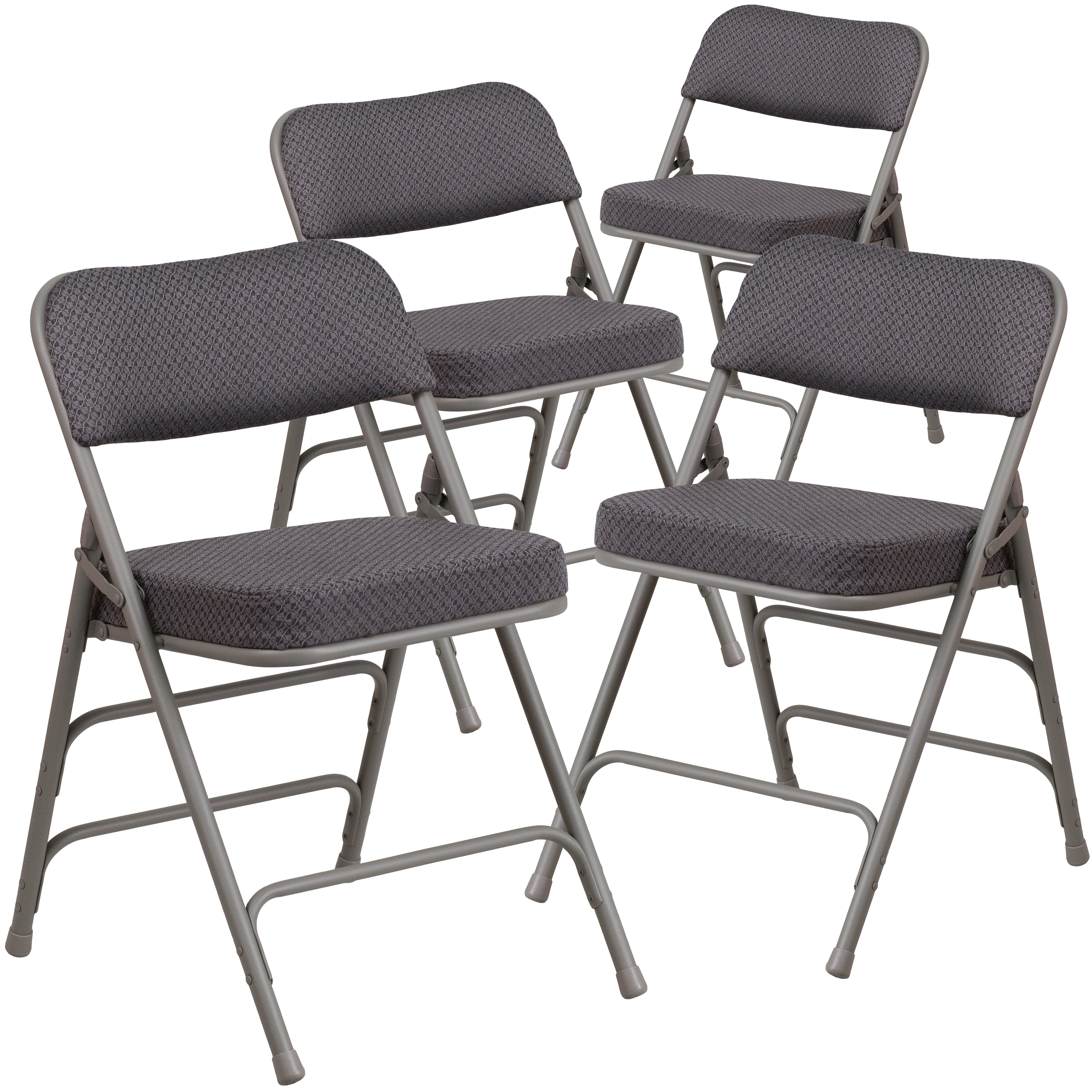 Flash Furniture -Pack Gray Commercial/Residential Standard Metal Folding  Chair with Padded Seat (Indoor)