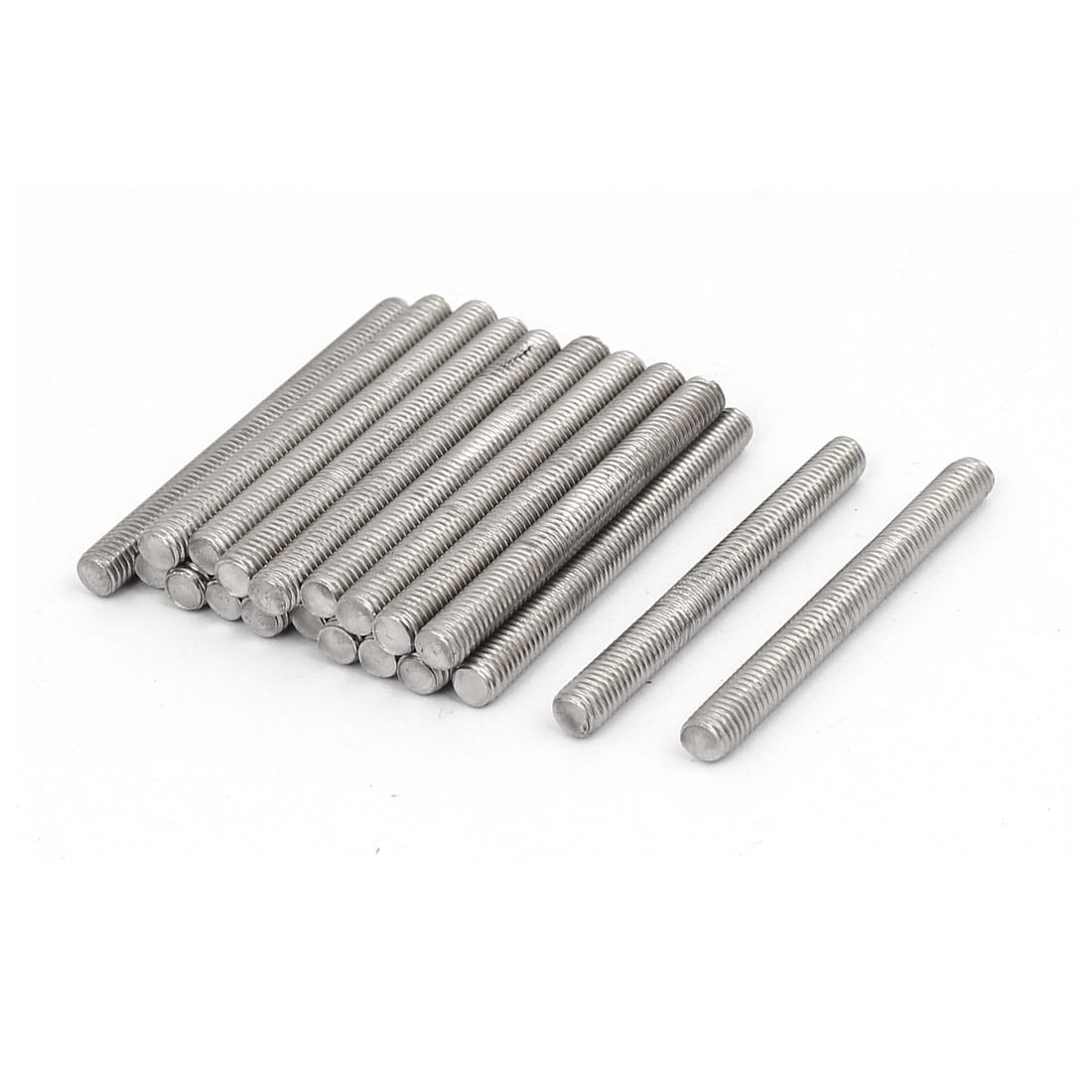 Unique Bargains M5 x 50mm 304 Stainless Steel Fully Threaded Rod Bar Studs Silver Tone 20pcs #S26031900UX2046