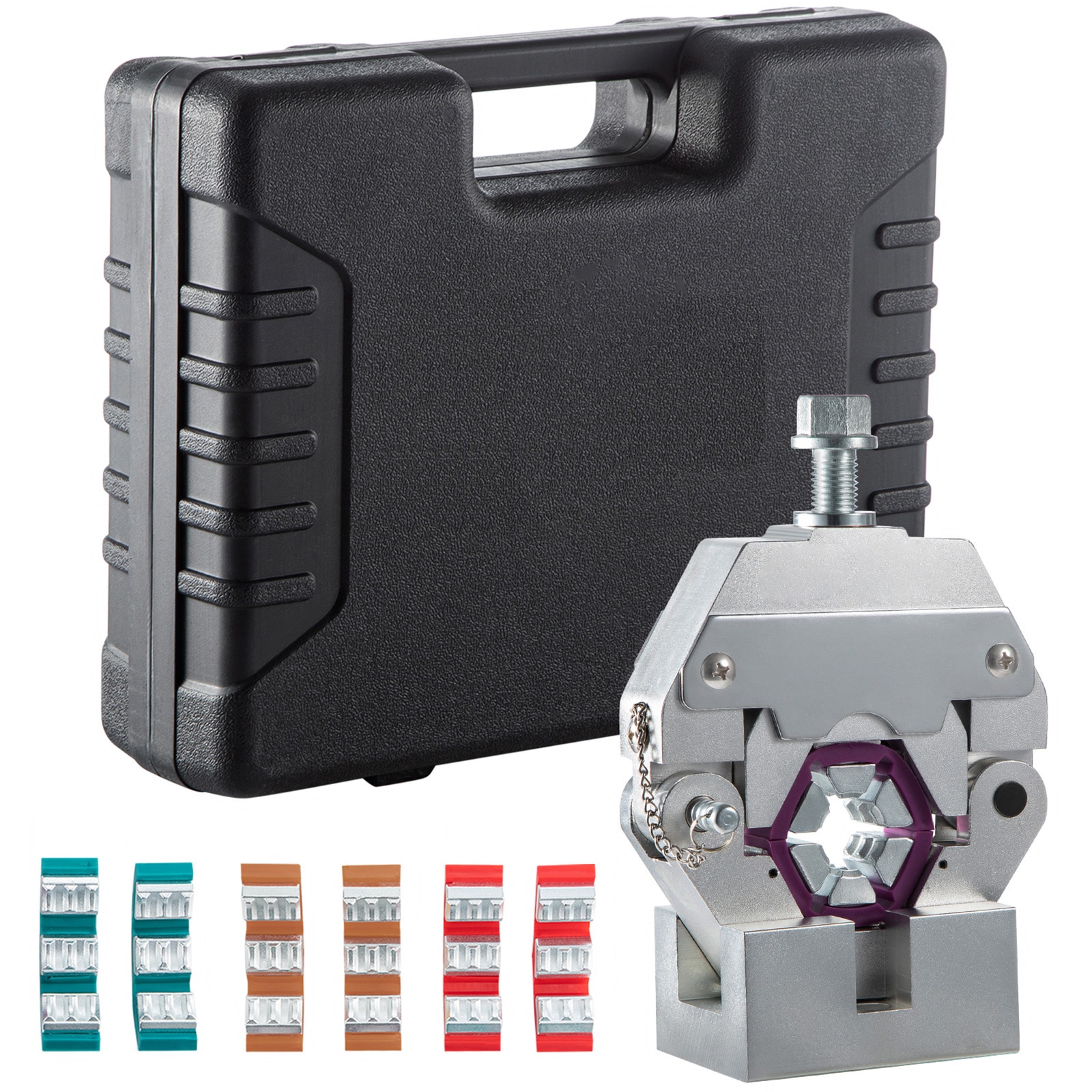 VEVOR SCYJQ71550RG01759V0 Manually Operated AC Hose Crimper Hydra-Krimp 71550 Manual AC Hose Crimper Kit Air Conditioning Repair Handheld AC Hose Crimping Tool with 4 Dies