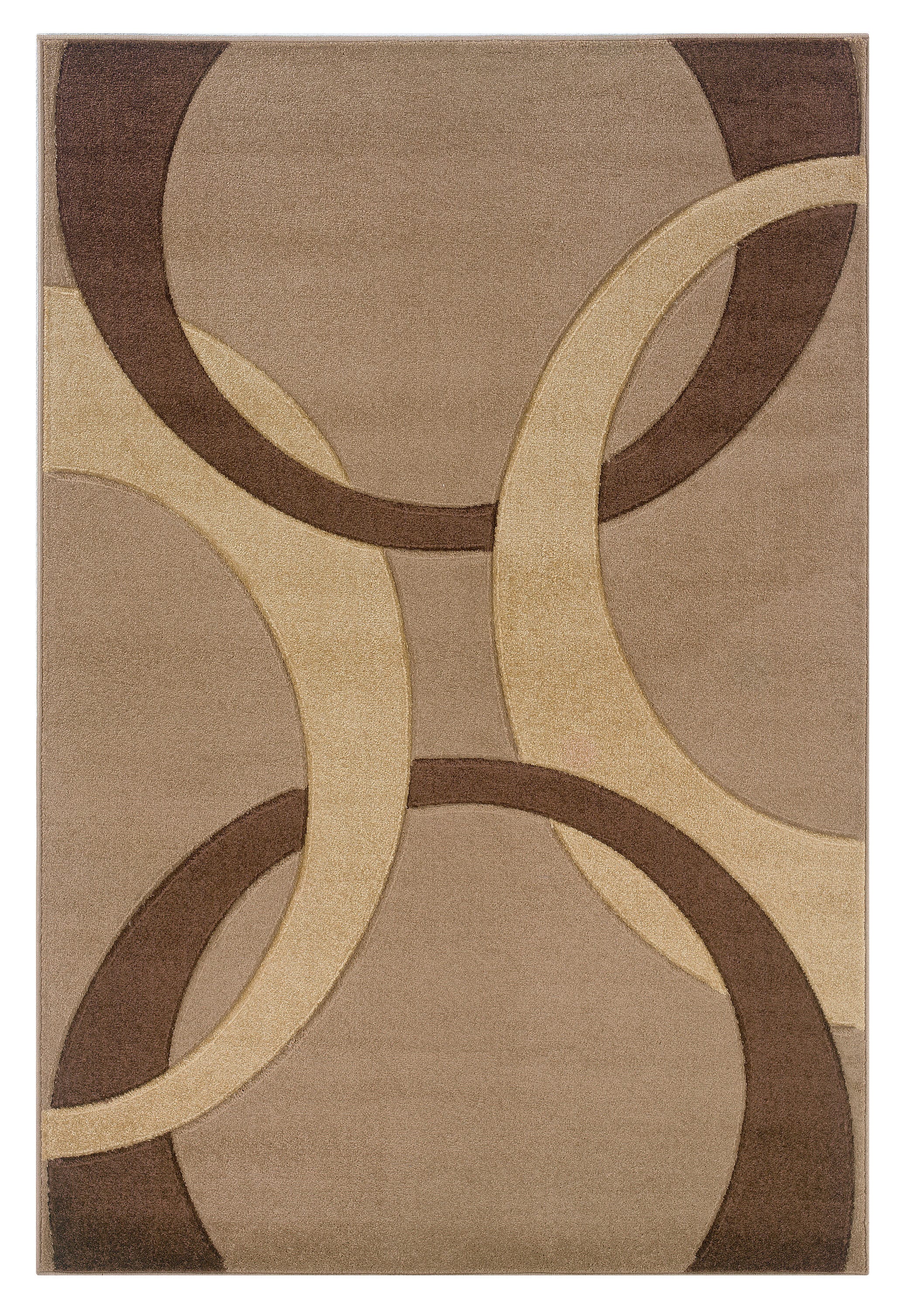 Linon RUG-CU0158 Corfu 5 X 8 (ft) Tan Polypropylene Indoor Area Rug