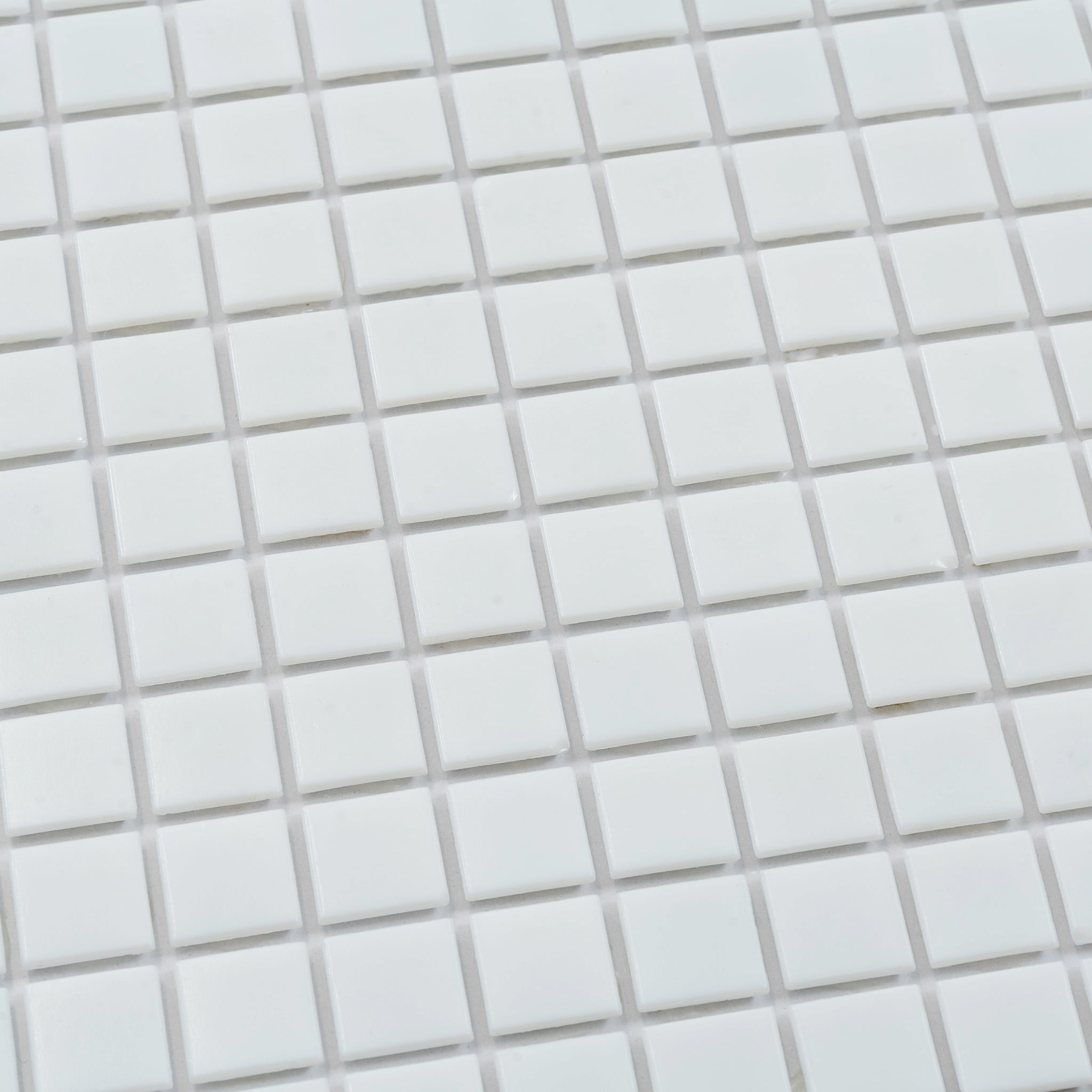 Rice White 12" x 12" Iridescent Glass Mosaic Tile