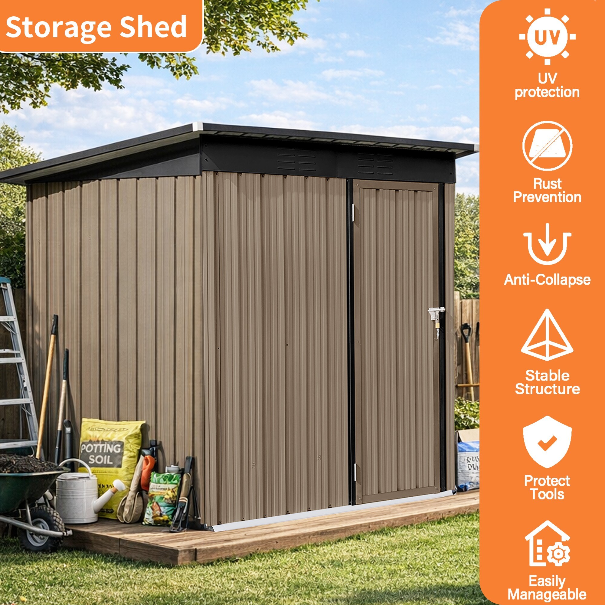 ToolCat LS1-37-HW Metal-Storage-Buildings-Sheds - View #9