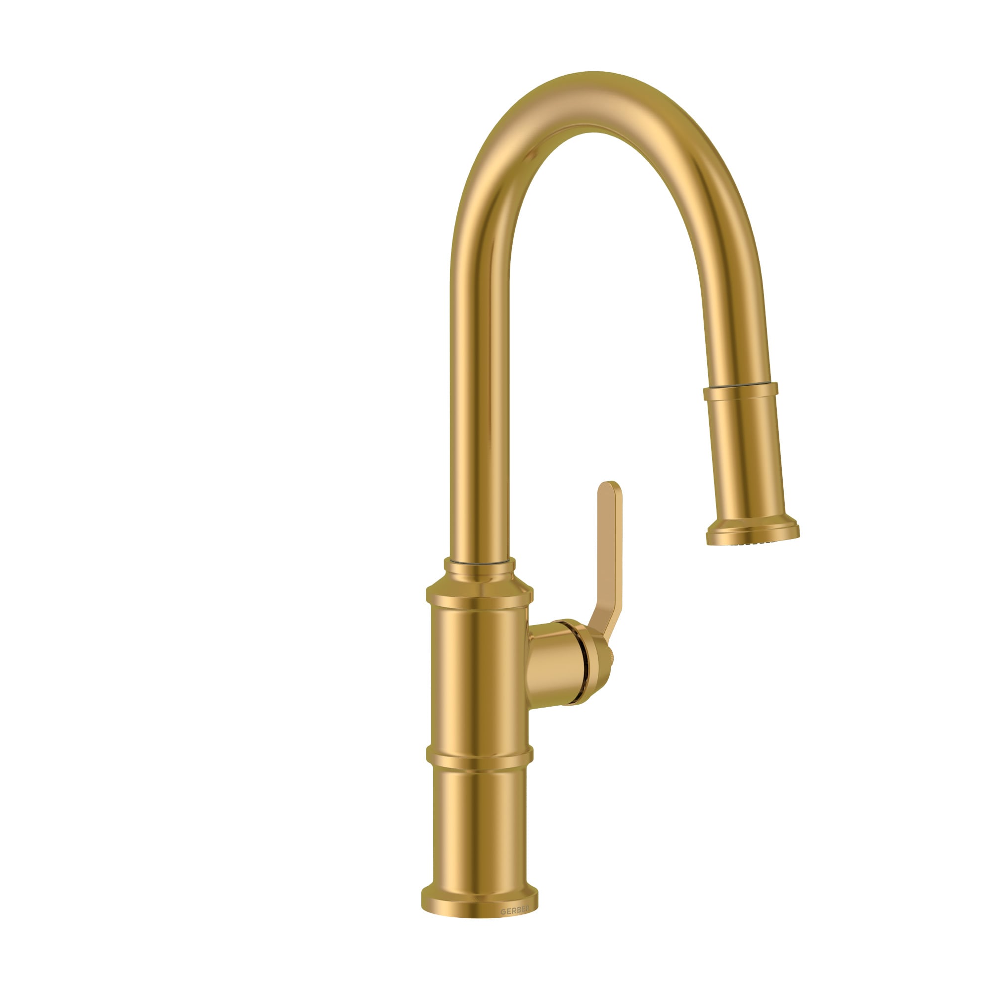 Gerber D454437BB Brushed Bronze Single Handle Deck-mount Pull-down Kitchen Faucet with Sprayer