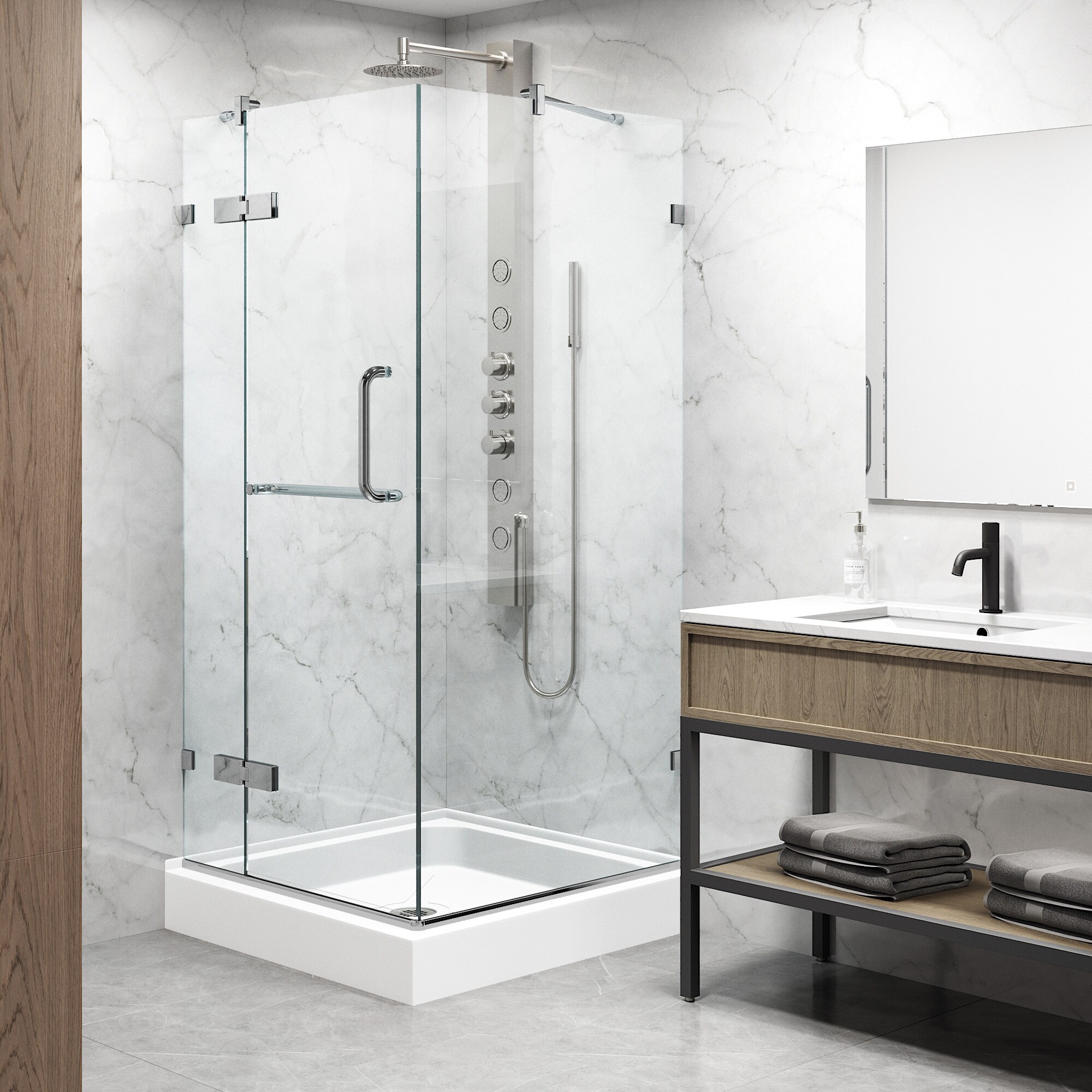 VIGO VG6011CHCL363W Alcove-Shower-Kit - View #2