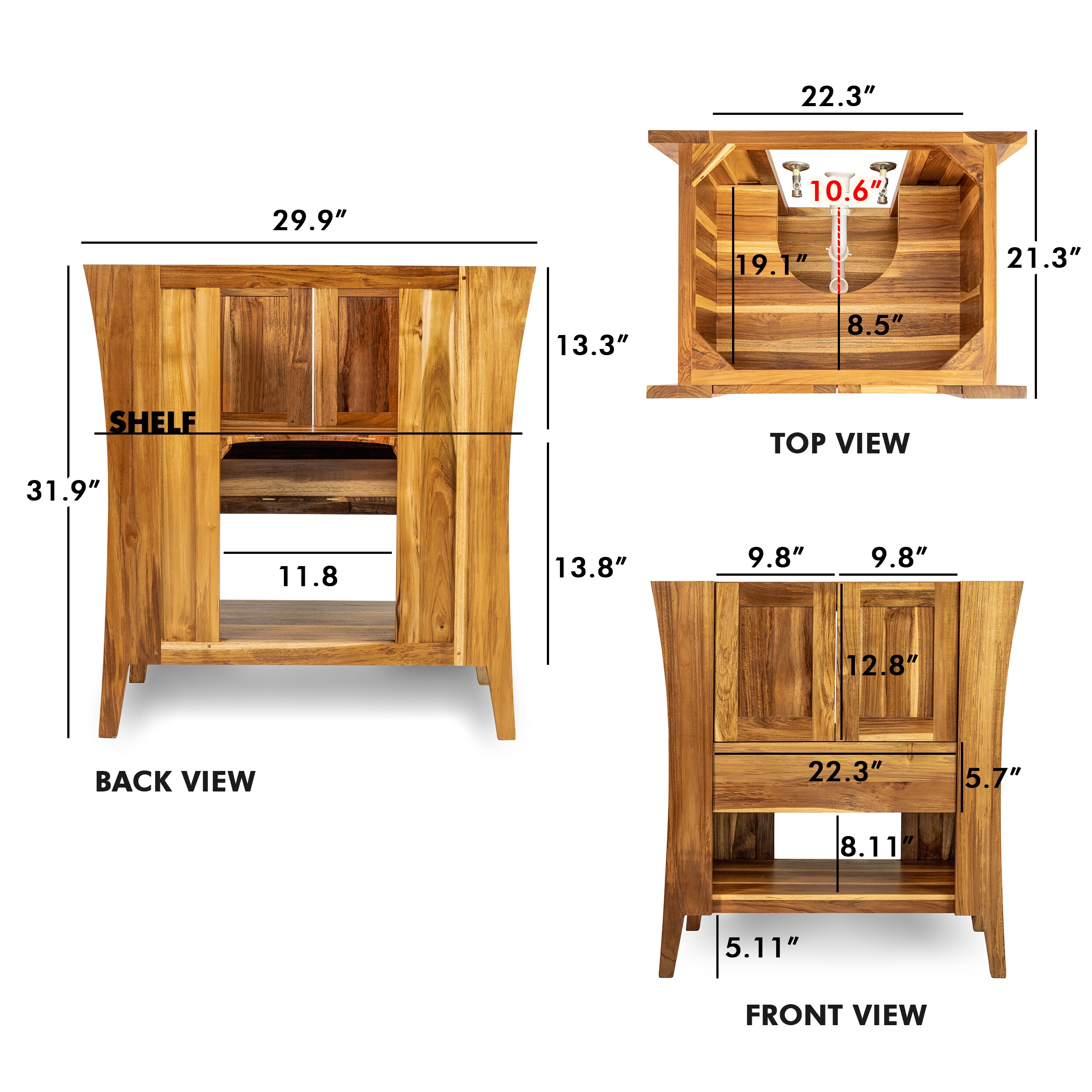 EcoDecors ST-BT-30-1 vanities - View #4