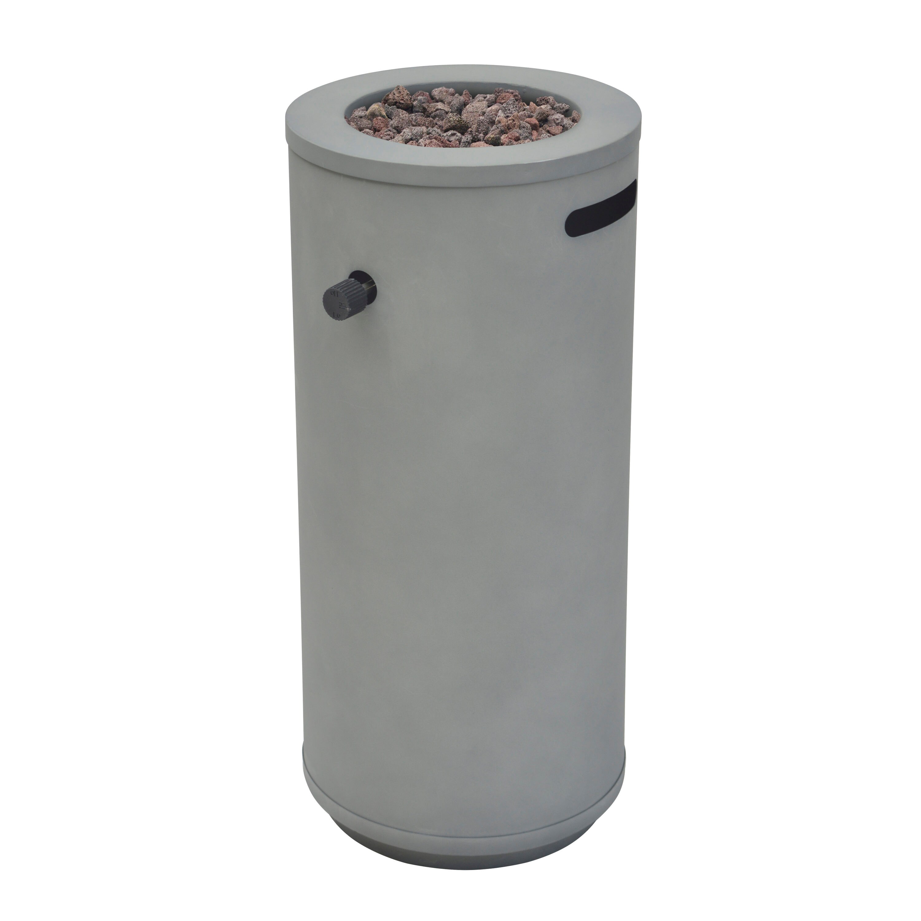 Bond 52145 10-in W Gray Portable Steel Round Liquid propane Fire column