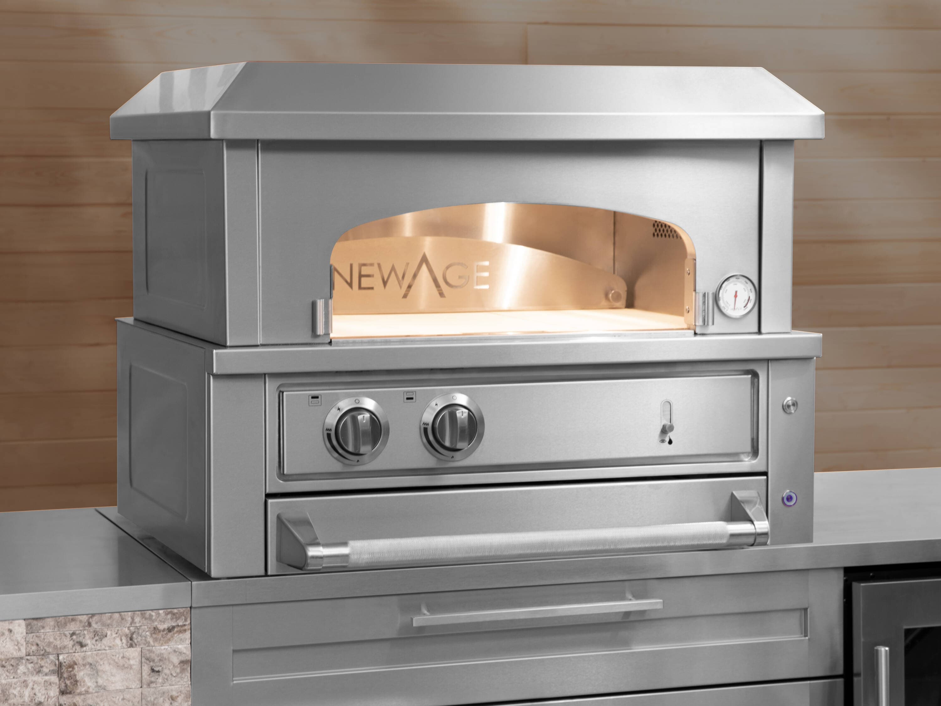 NewAge Products Outdoor Kitchen Platinum Countertop Pizza Oven ...