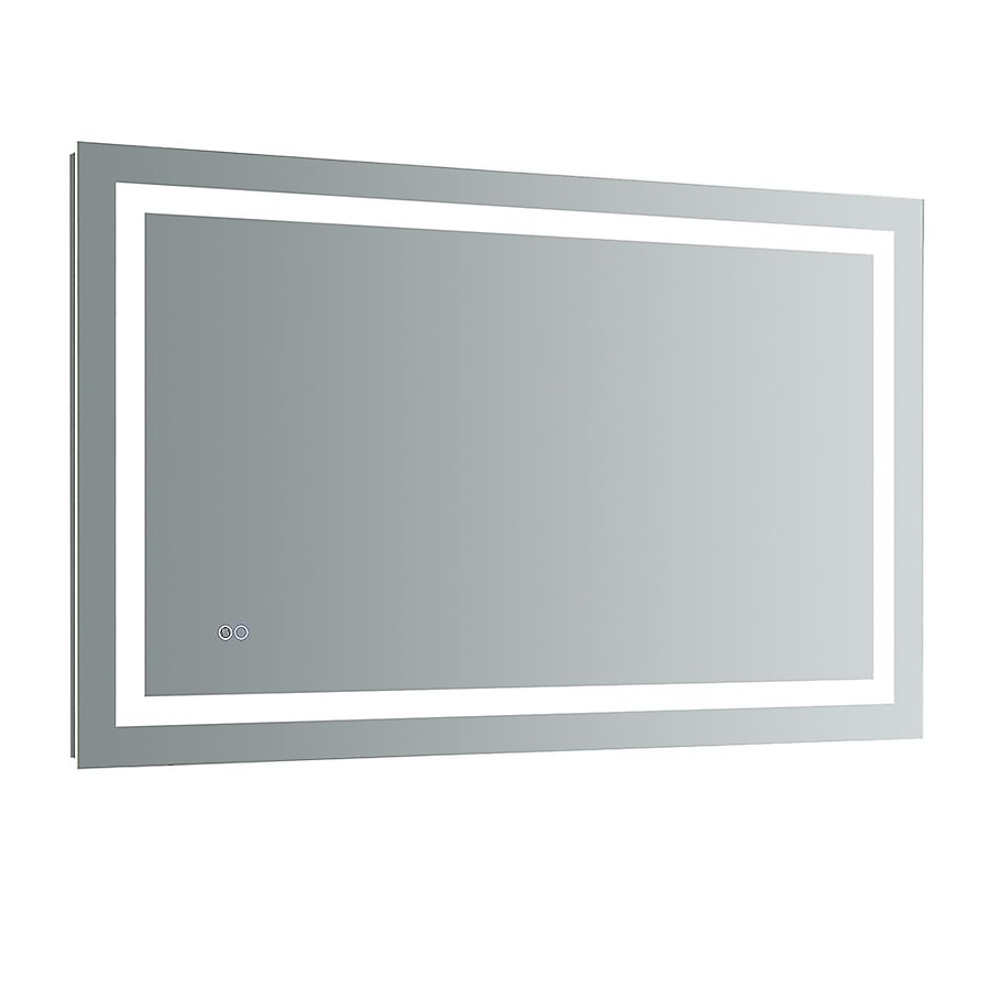Santo 48 in. W x 30 in. H Frameless Single Bathroom Mirror with LED Lighting and Mirror Defogger Santo 48 in. W x 30 in. H Frameless Single Bathroom Mirror with LED Lighting and Mirror Defogger