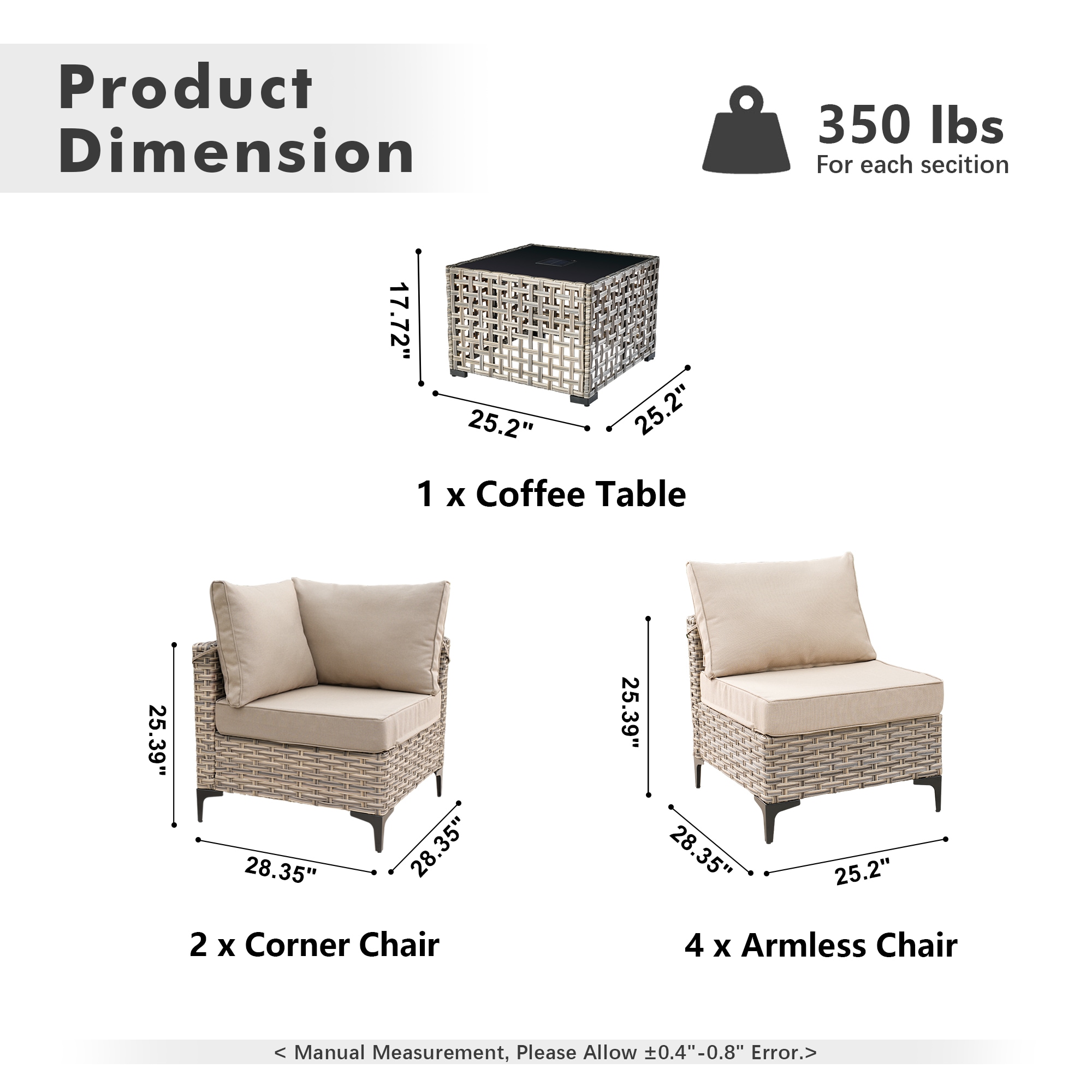 ALTRIGUS 6L-SKT607-AL Patio-Conversation-Sets - View #3
