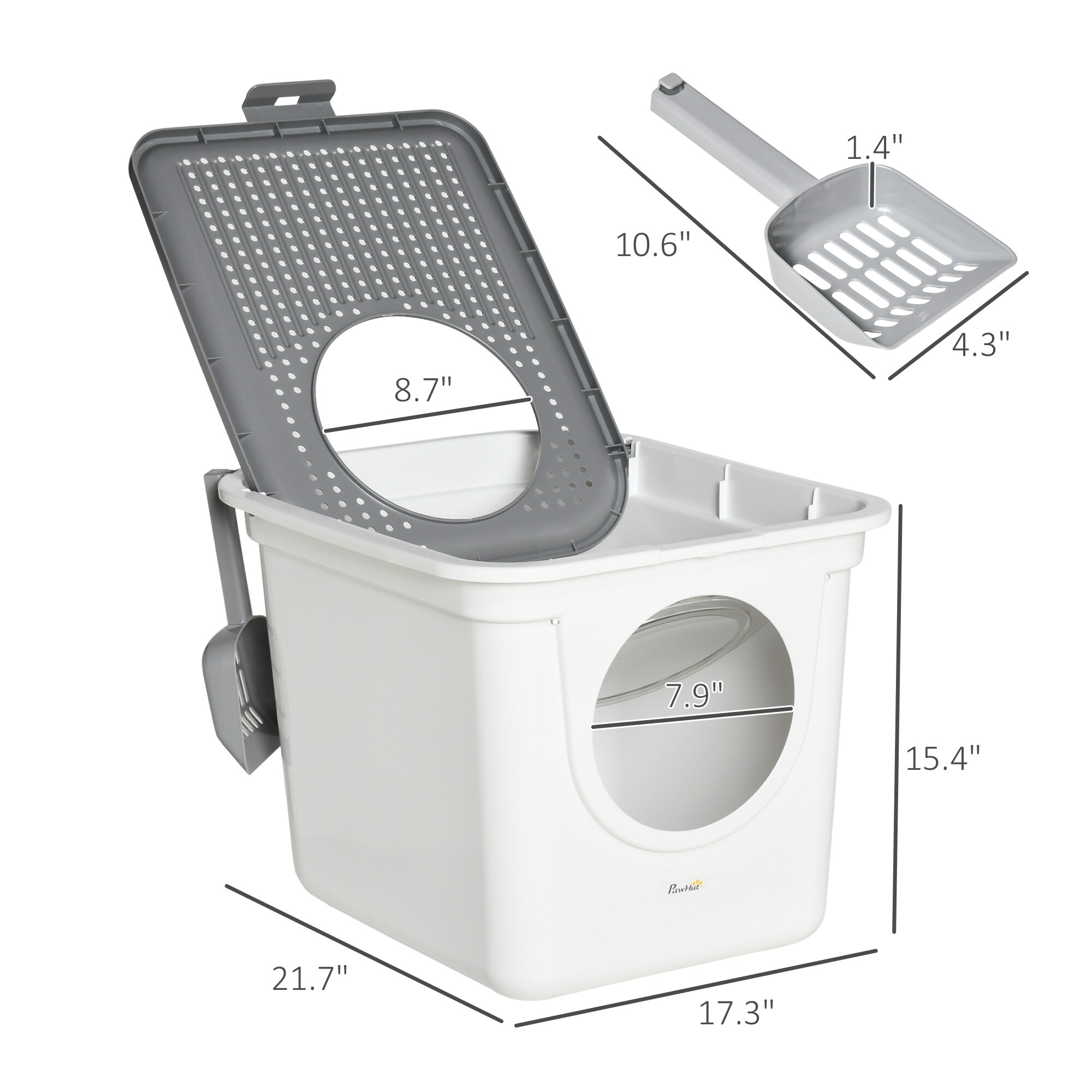 PawHut D31-049 Cat-Litter-Box - View #3