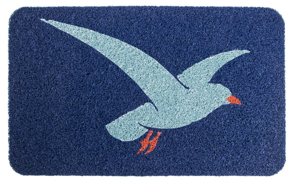 Entryways Q702 2-ft x 3-ft Blue Rectangular Outdoor Decorative Summer Door Mat