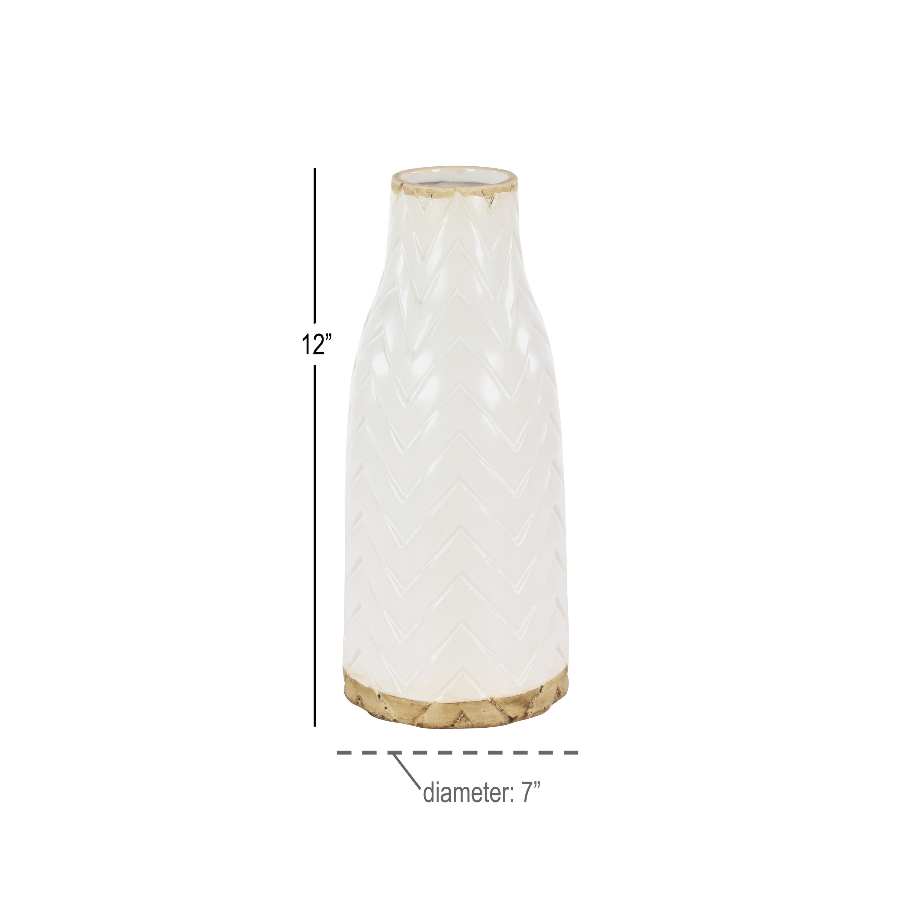 Grayson Lane White Porcelain Coastal Vase in the Decorative Accessories ...
