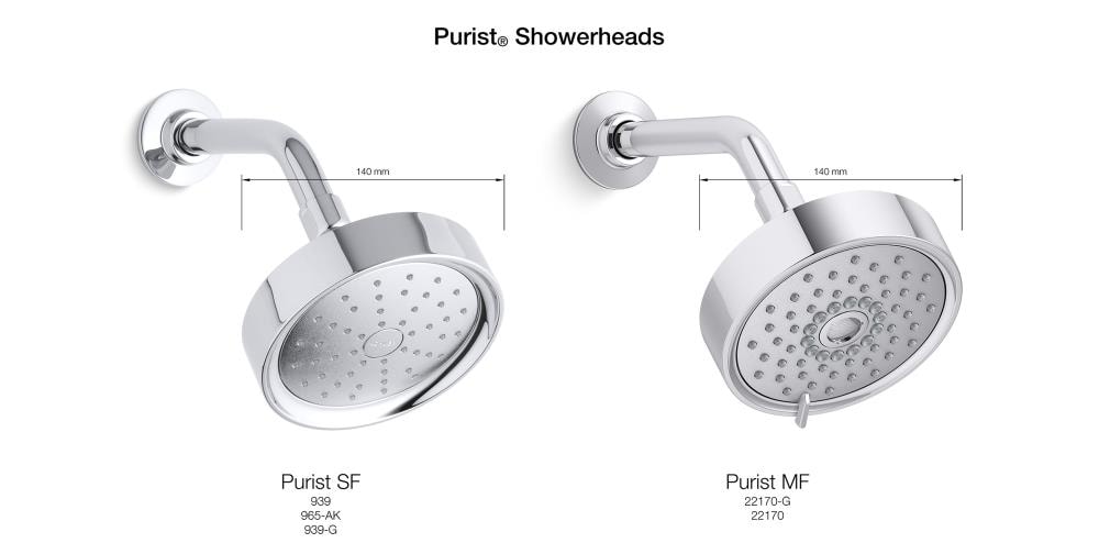 Polished Nickel Single-Function Wall Mounted Showerhead