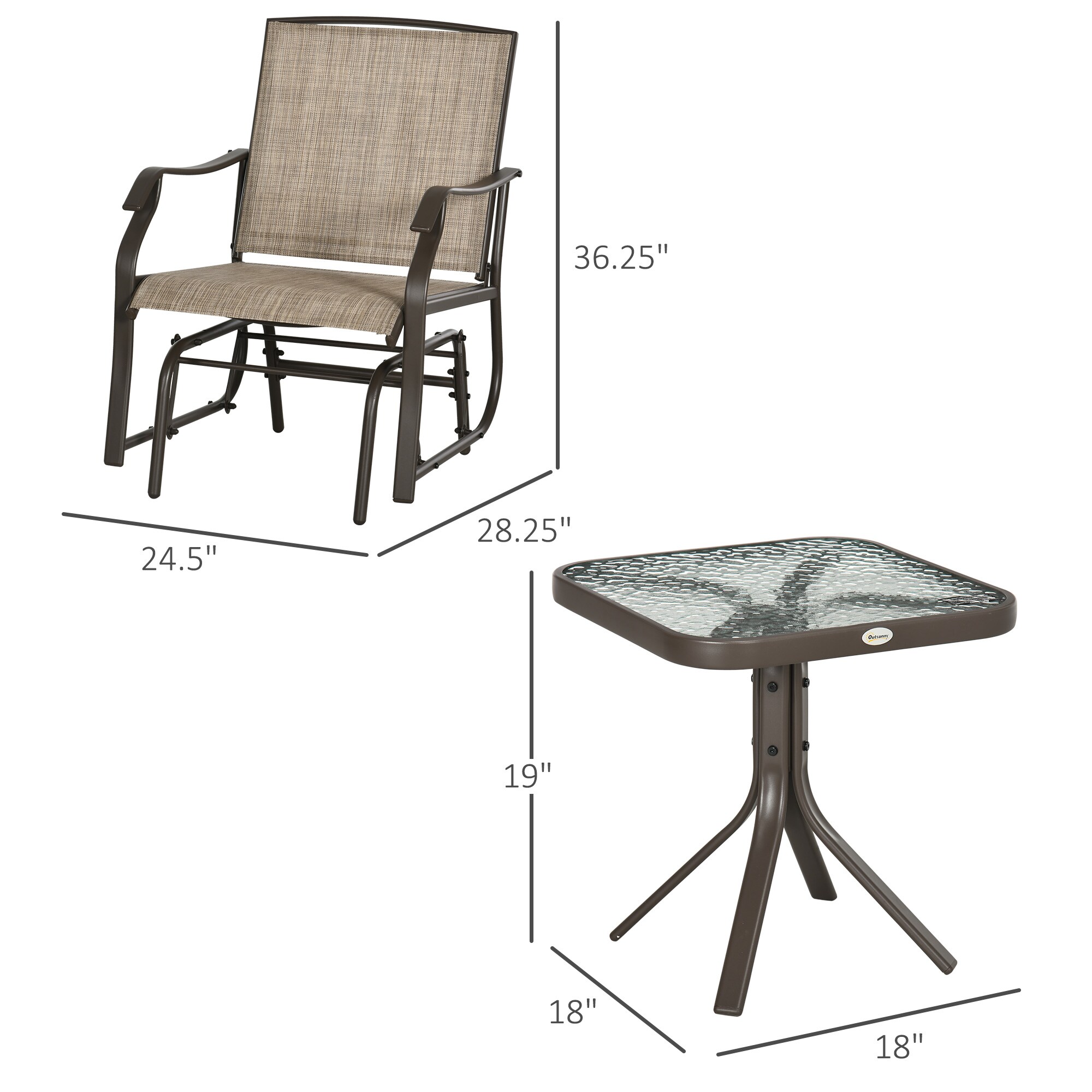 Outsunny 84B-359V00LN Patio-Chairs - View #3