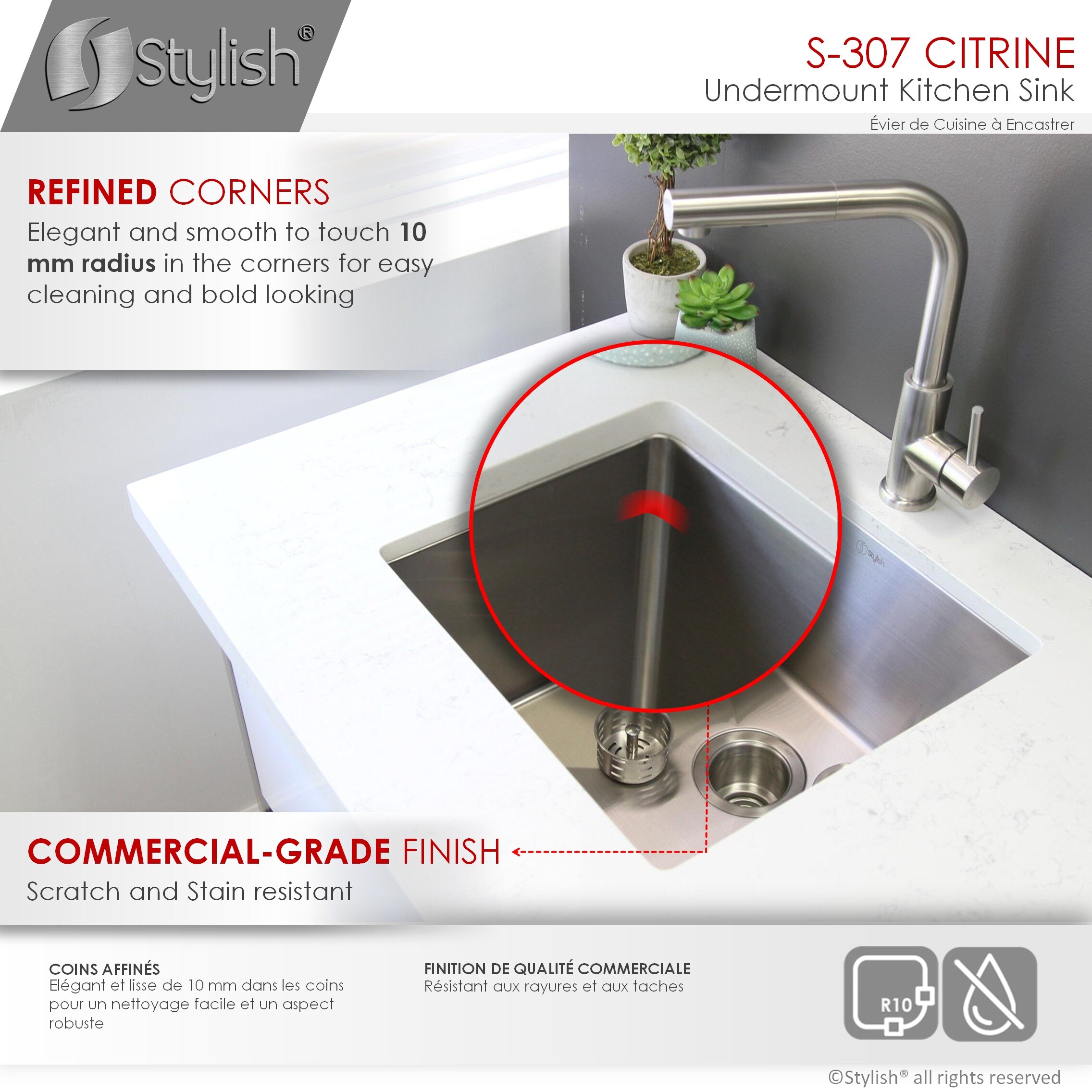Stylish S-307XG Kitchen-Sinks - View #4