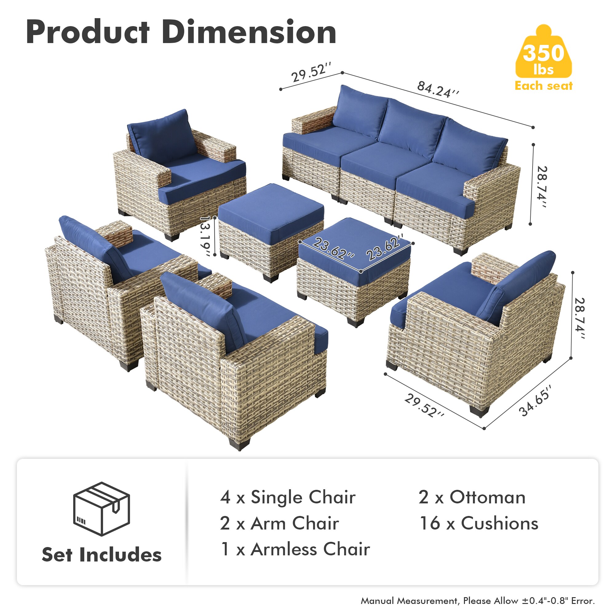 Ovios TS709 Patio-Conversation-Sets - View #7