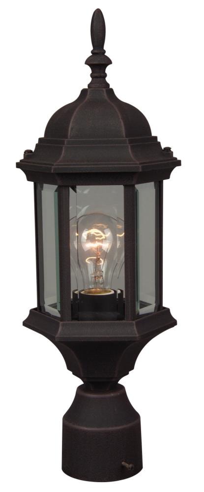 Craftmade Z295-RT Hex style 18.13-in Rust Traditional Outdoor Light Post Lantern