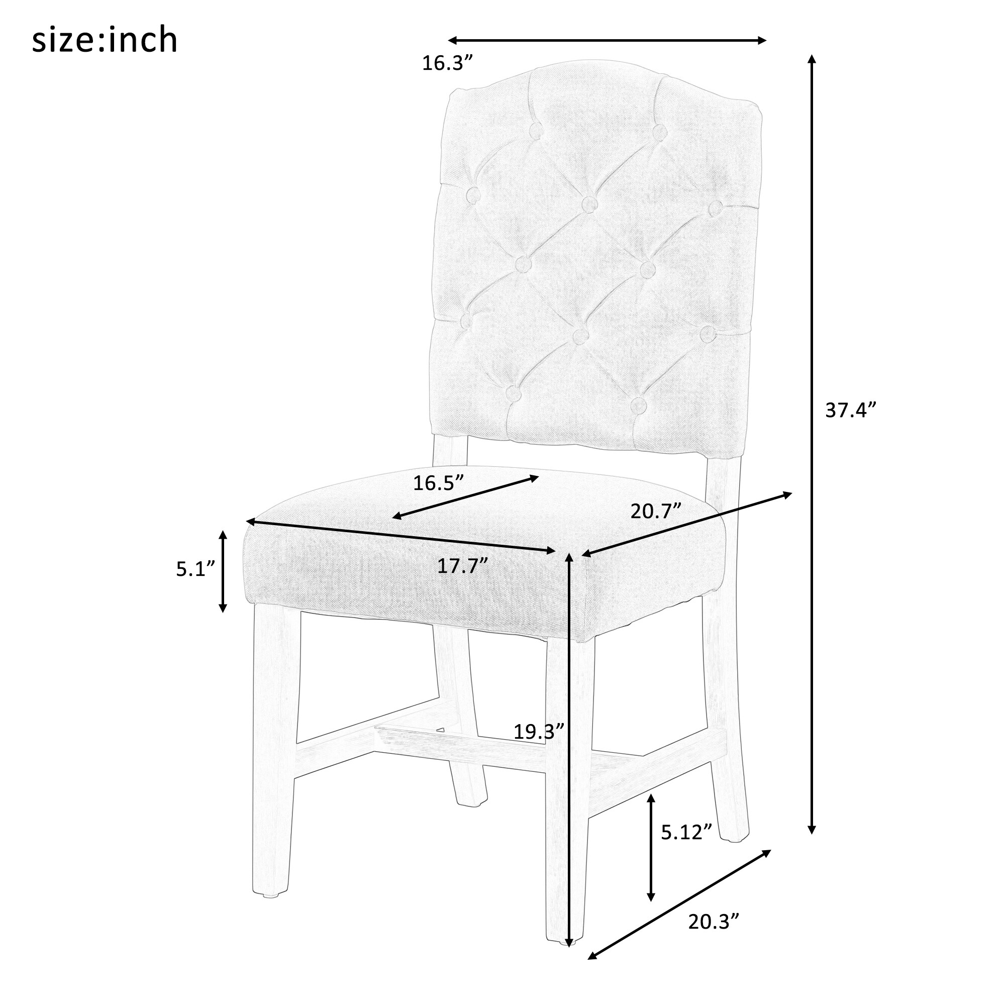 SINOFURN SYA330140WD Dining-Chairs - View #5
