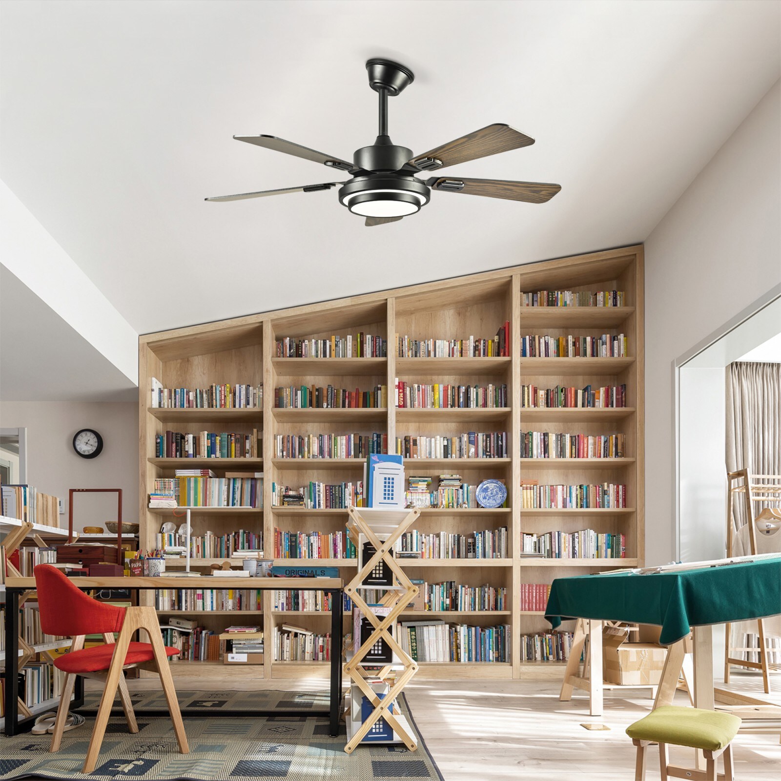 GlasFlength 42-Inch Ceiling Fan With 5 Plywood Blades LED Light 3000 ...