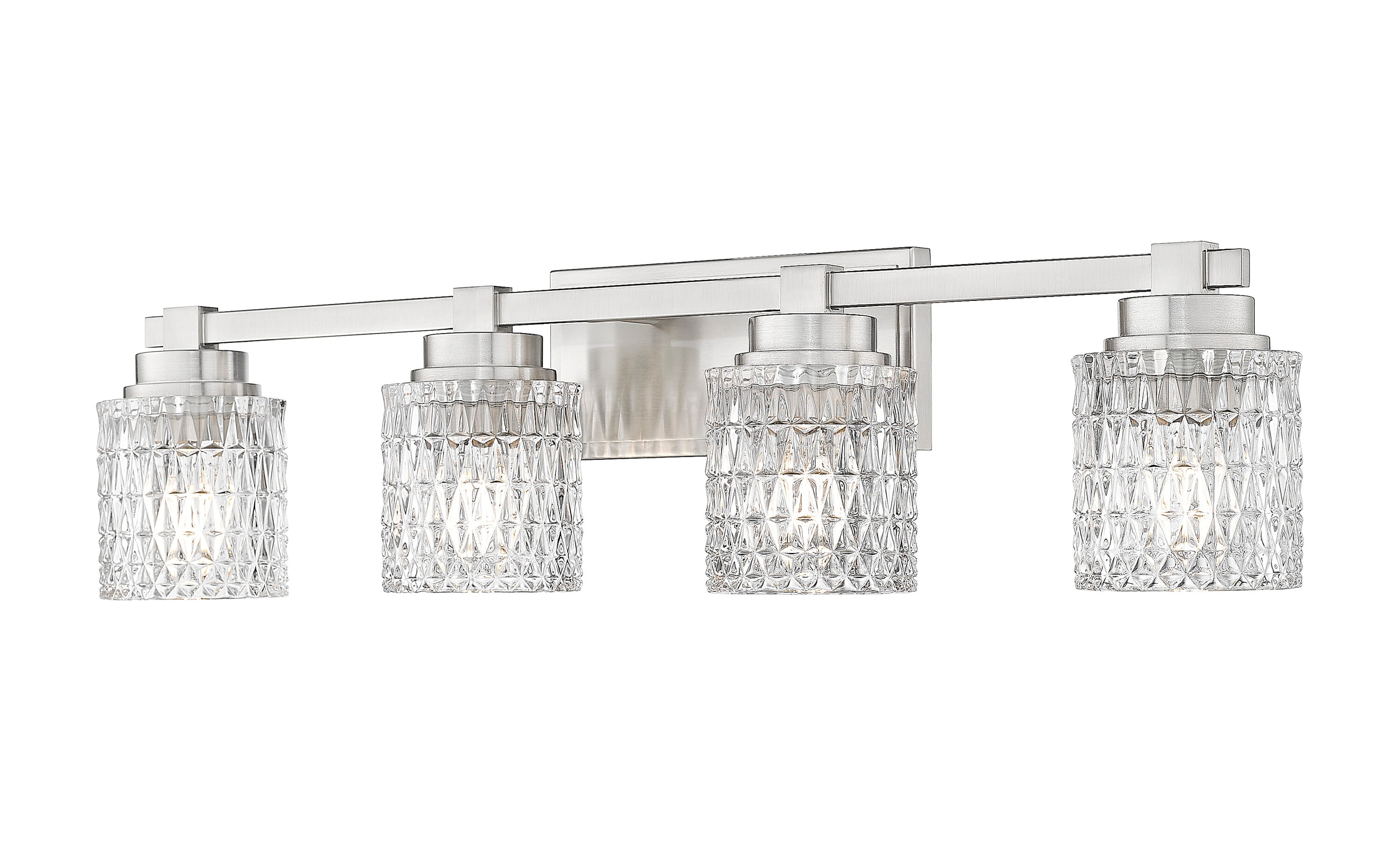 Z-Lite Jacqueline 31.5-in 4 Light Brushed Nickel Transitional Bathroom Vanity light