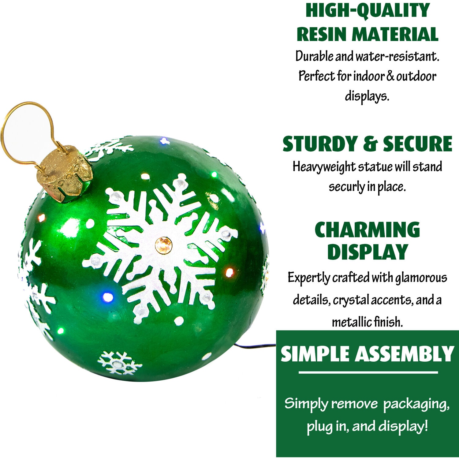 Fraser Hill Farm FFRS018-ORN1-GN Table-Christmas-Decorations - View #6