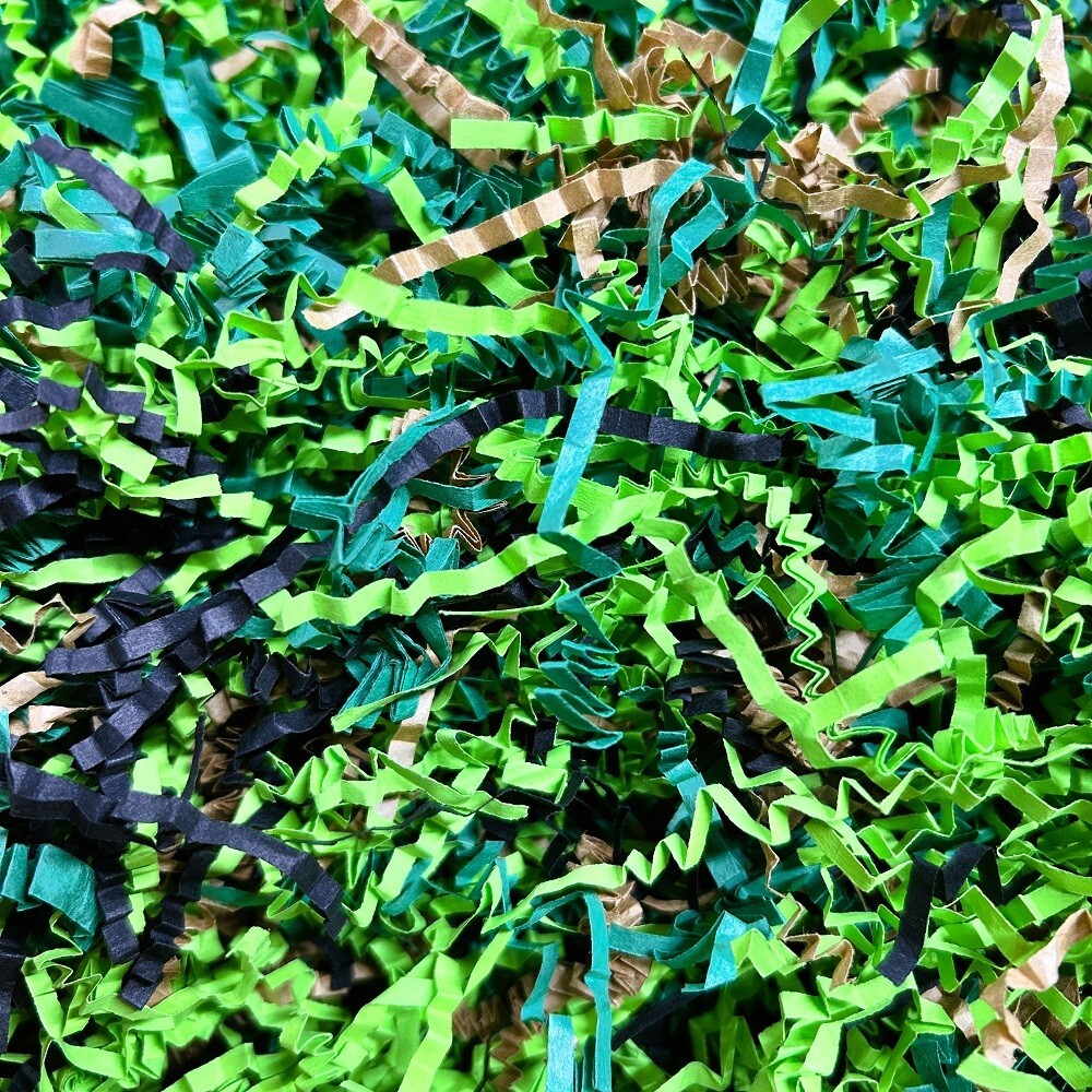 Tree Buddees 1 Pound of Dinosaur Themed Crinkle Paper Shred for Gift Baskets and Packaging