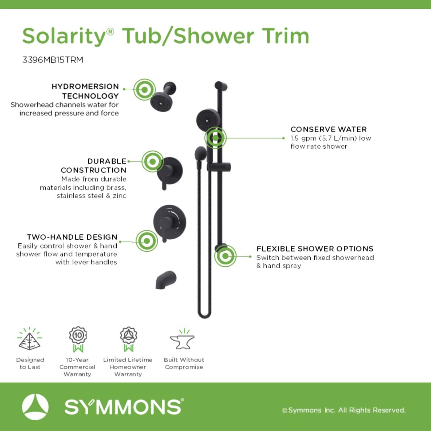 Symmons 3396MB15TRM Tub-Shower-Faucets - View #3