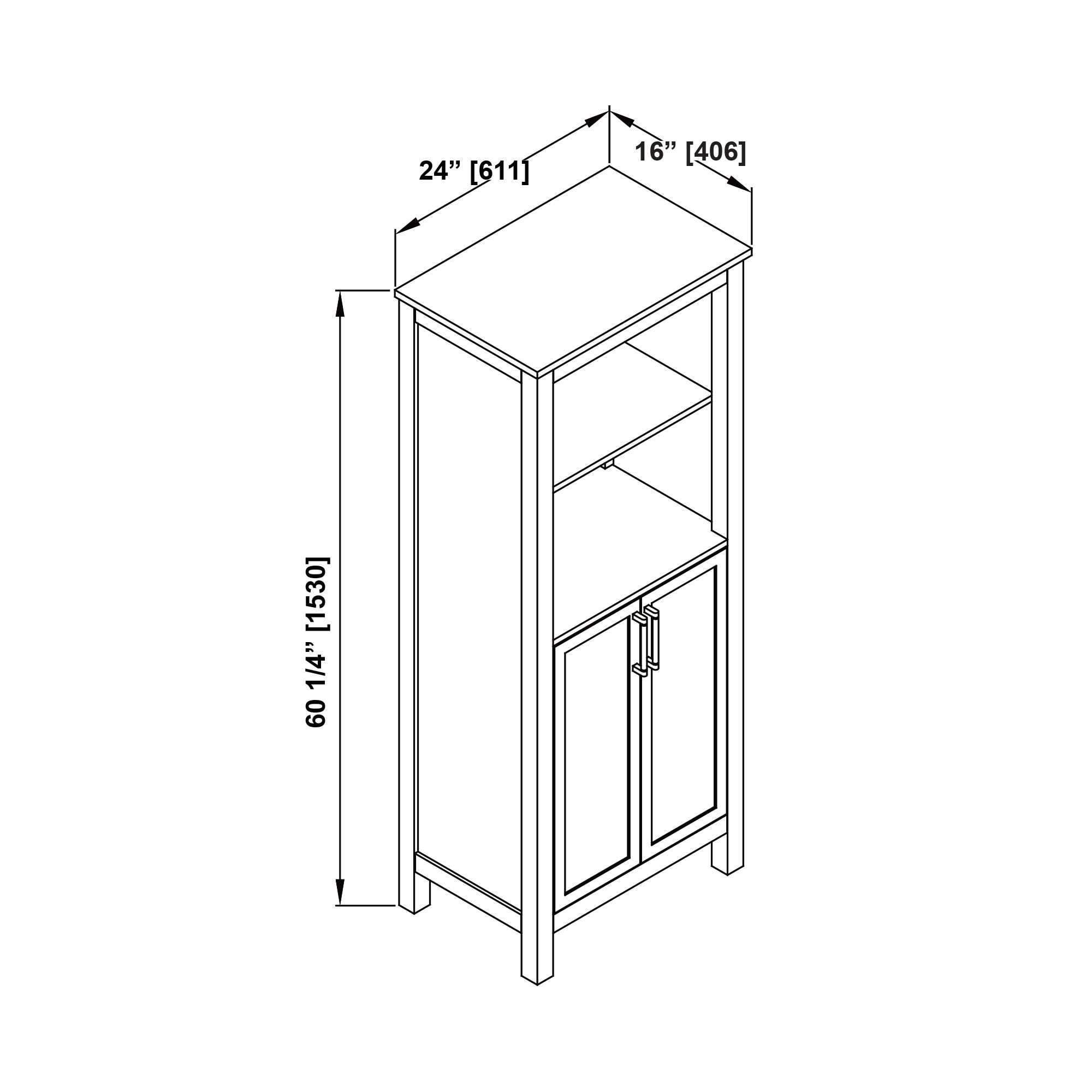 allen + roth LENOIR SU-W Linen-Cabinets - View #3