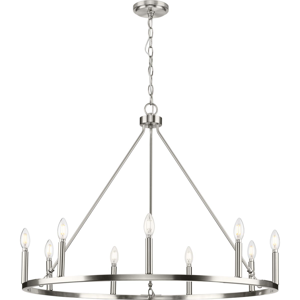 Gilliam 9-Light Brushed Nickel Circular Chandelier