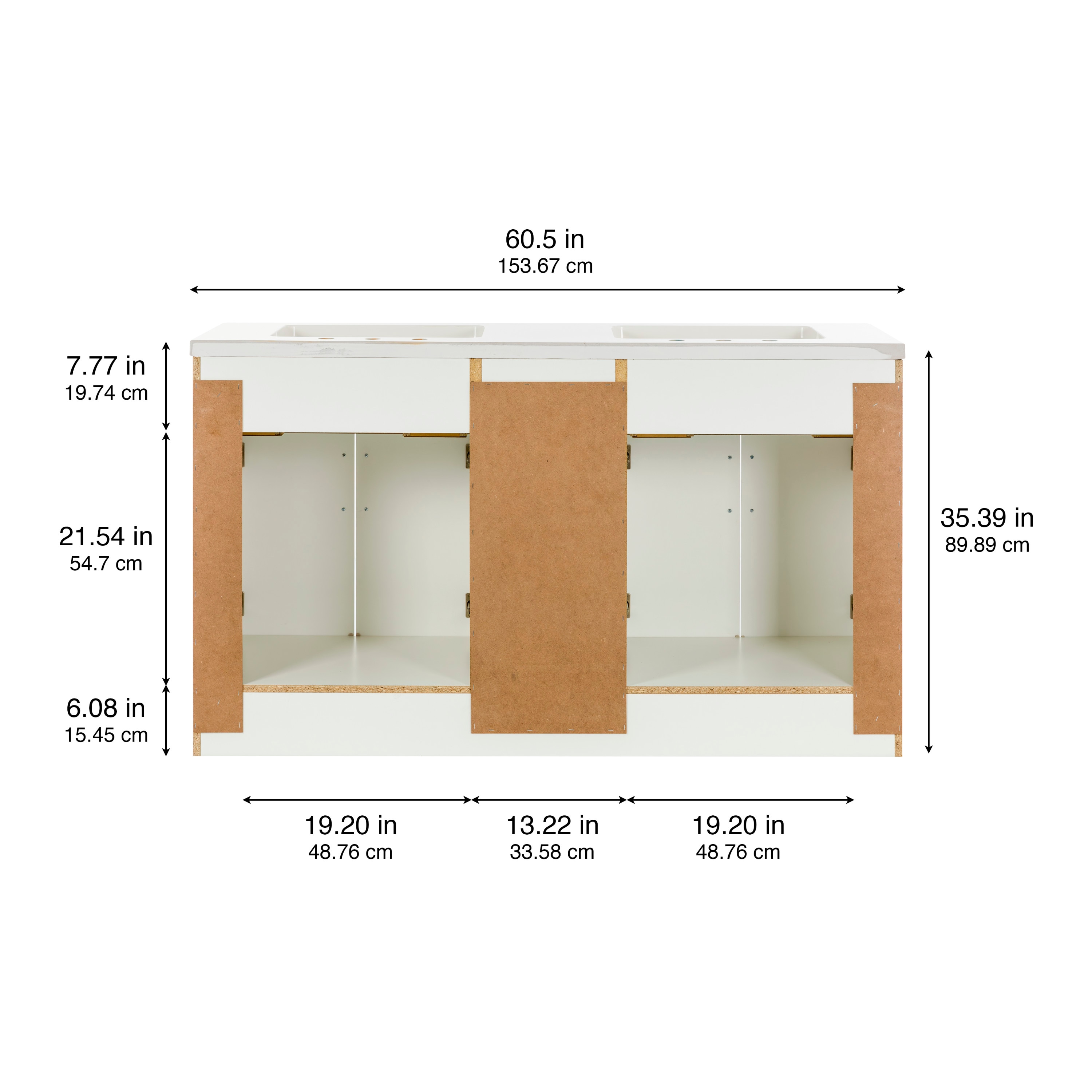 Style Selections CU60P2-WH Bath-Vanity-Combo - View #5