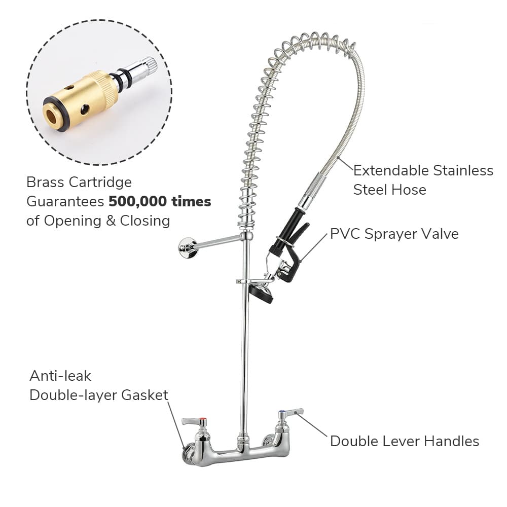 Yescom 81FAU003-8-CHR-LO Kitchen-Faucets - View #2