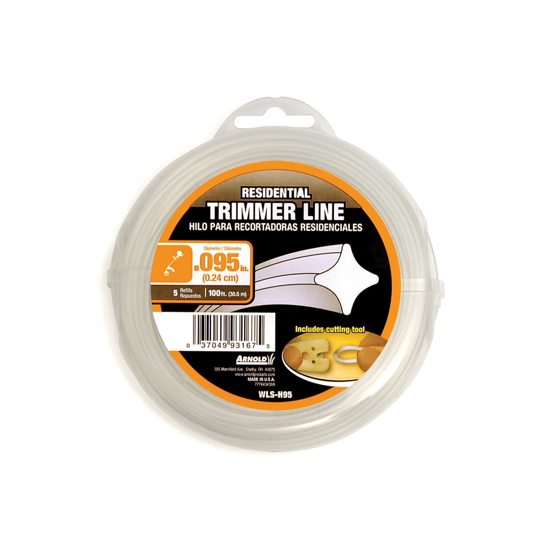 Husqvarna Titanium XPro 0.095-in x 100-ft Orange Polymer String Trimmer  Line 596780301