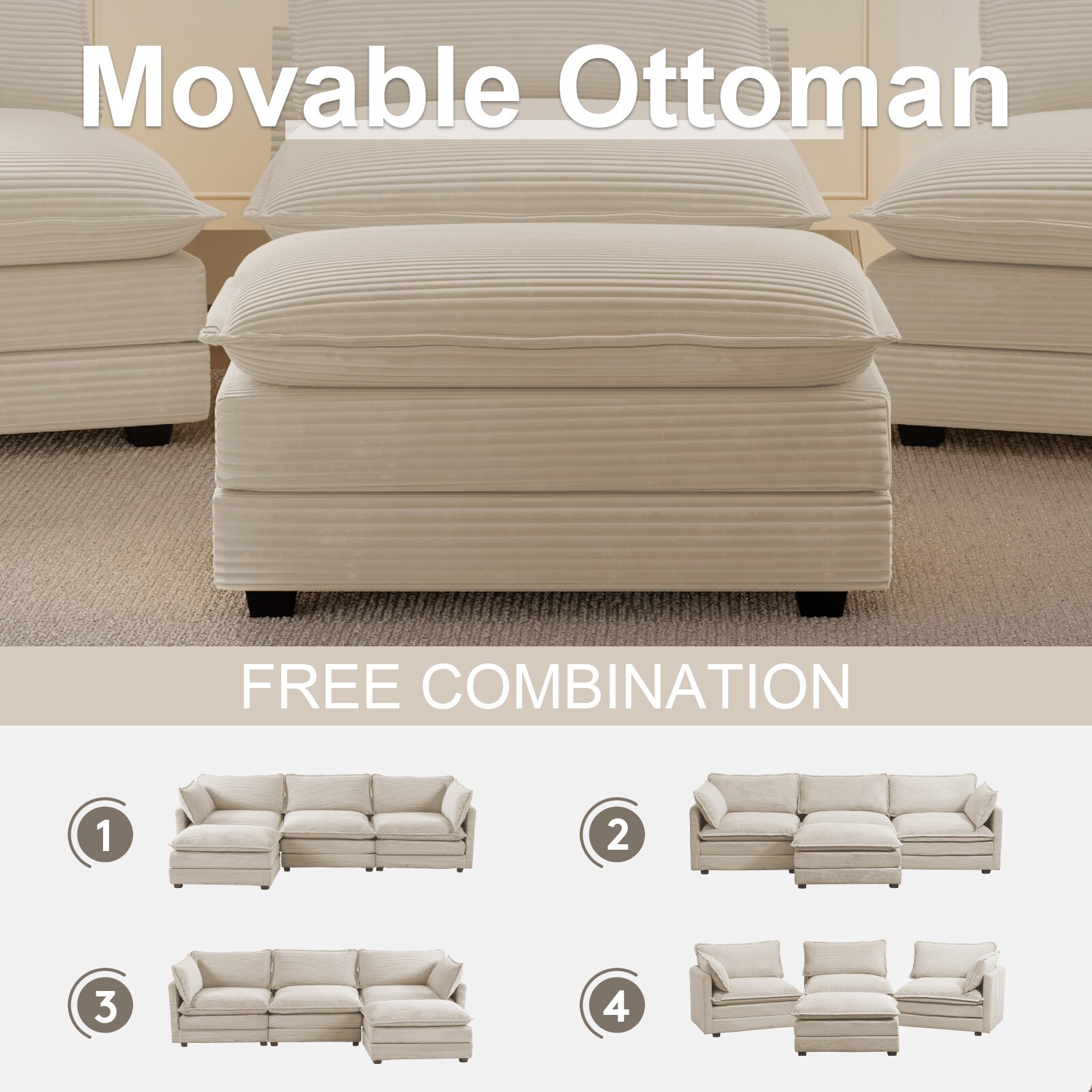 VOUA SAF-MLTER-BE Sofas-Loveseats - View #6