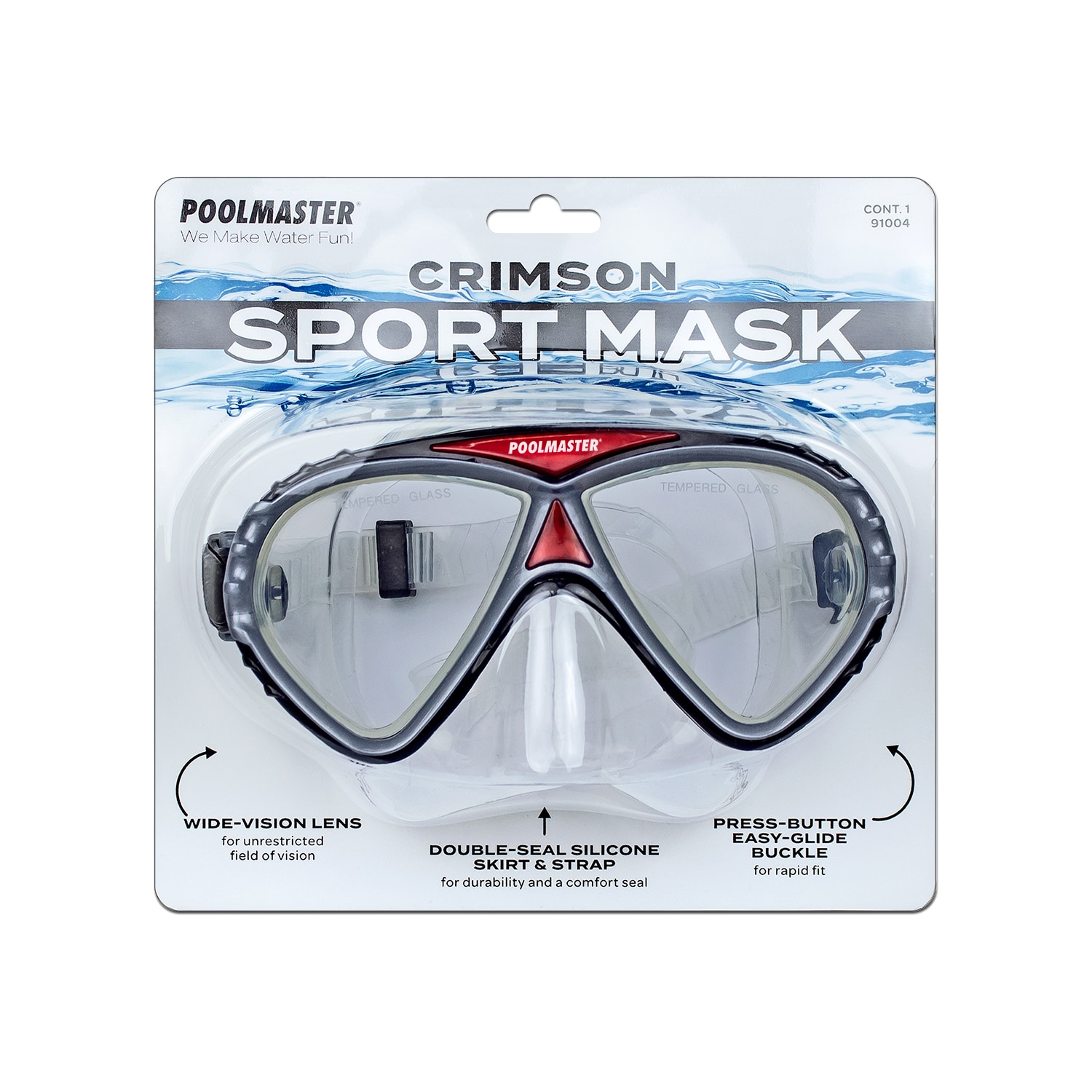Poolmaster 91004 Red Swim Goggles