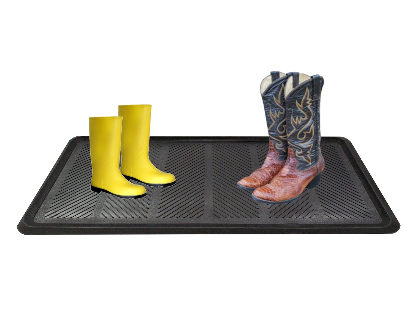 Large Multifunctional Boot Tray 2 Pack Boot Mat Washable Indoor or Outdoor Tray Mat Doormats for Shoes Boots Plants Pots Paint Tins Pet Bowls Car