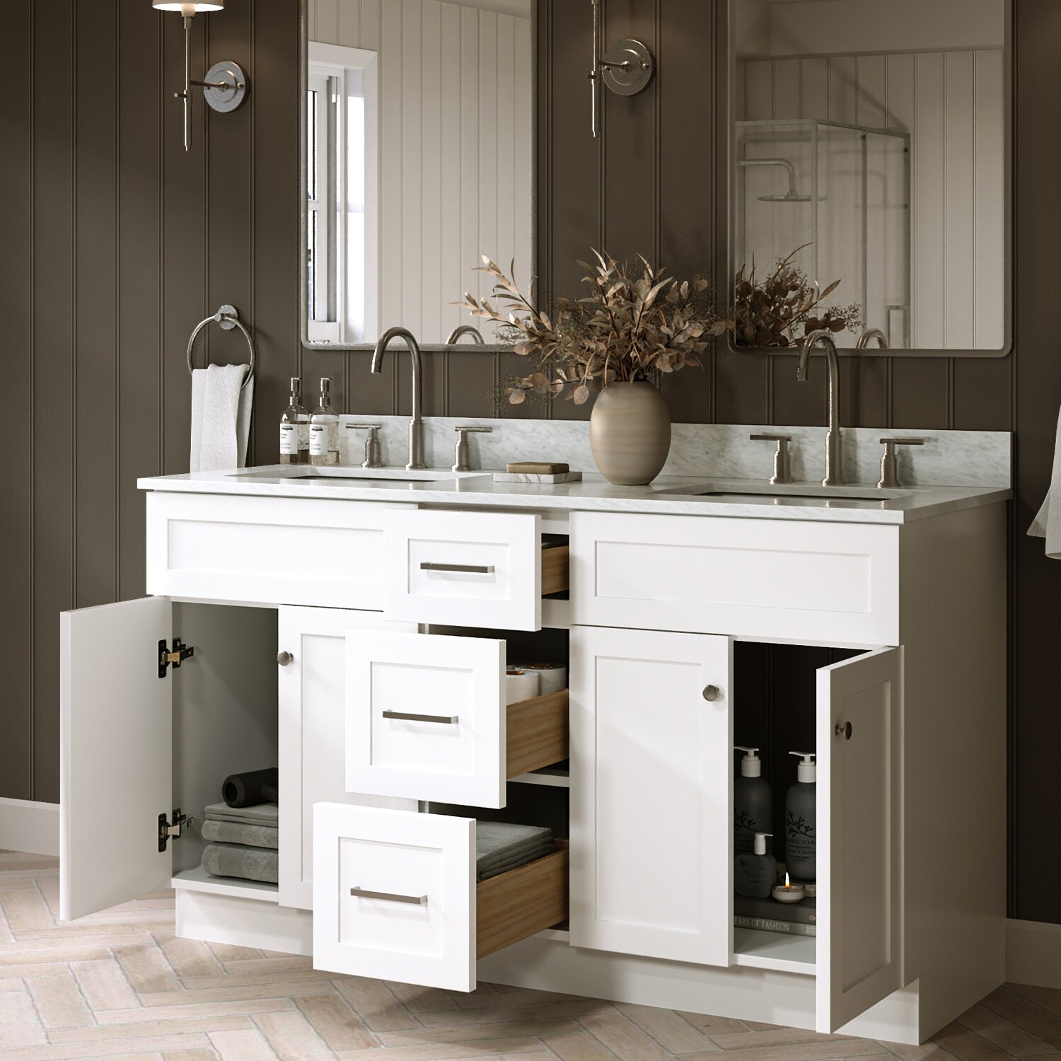 ARIEL F061DCW2RVOWHT Bath-Vanity-Combo - View #3
