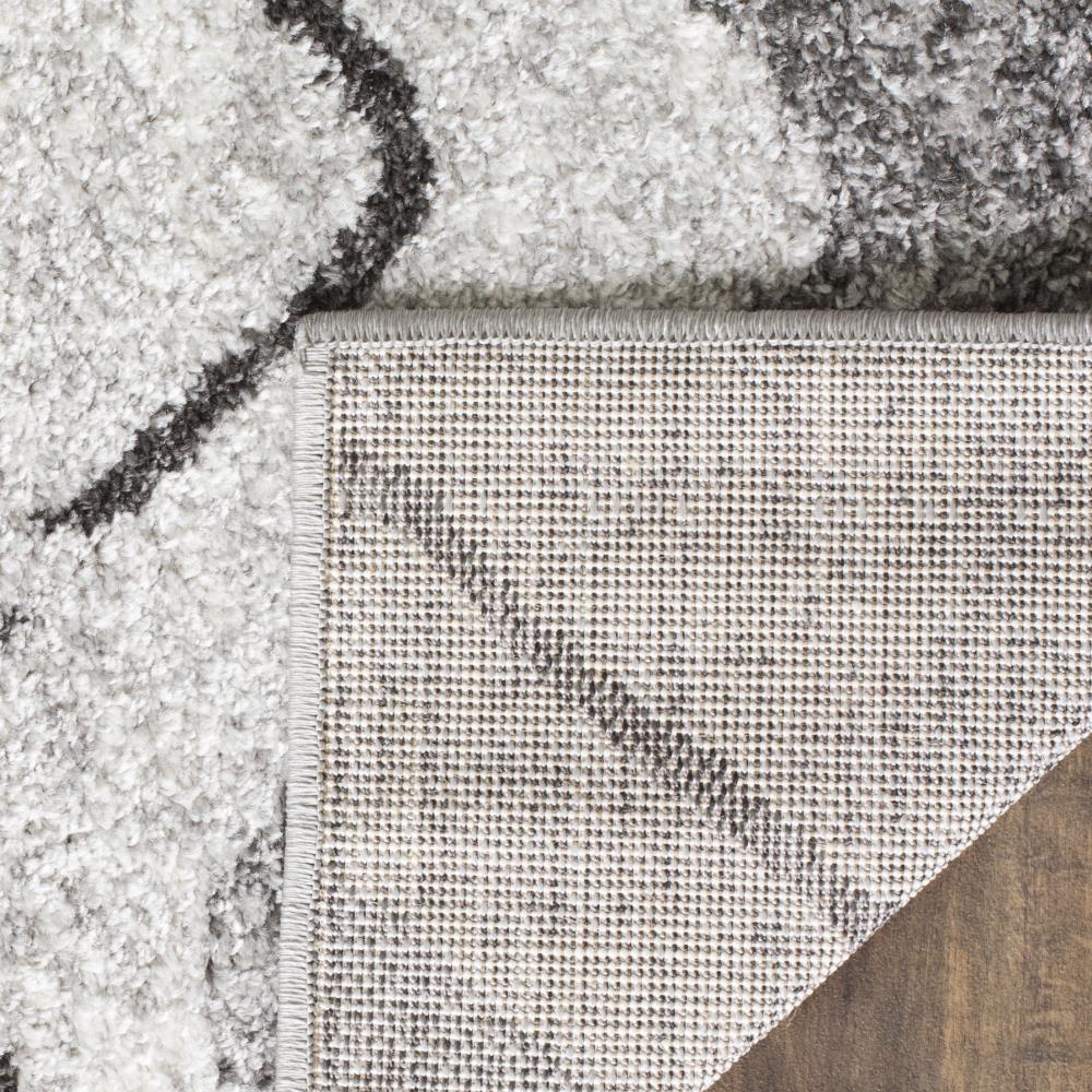 Silver Charcoal Zigzag Pattern 8' x 10' Synthetic Area Rug