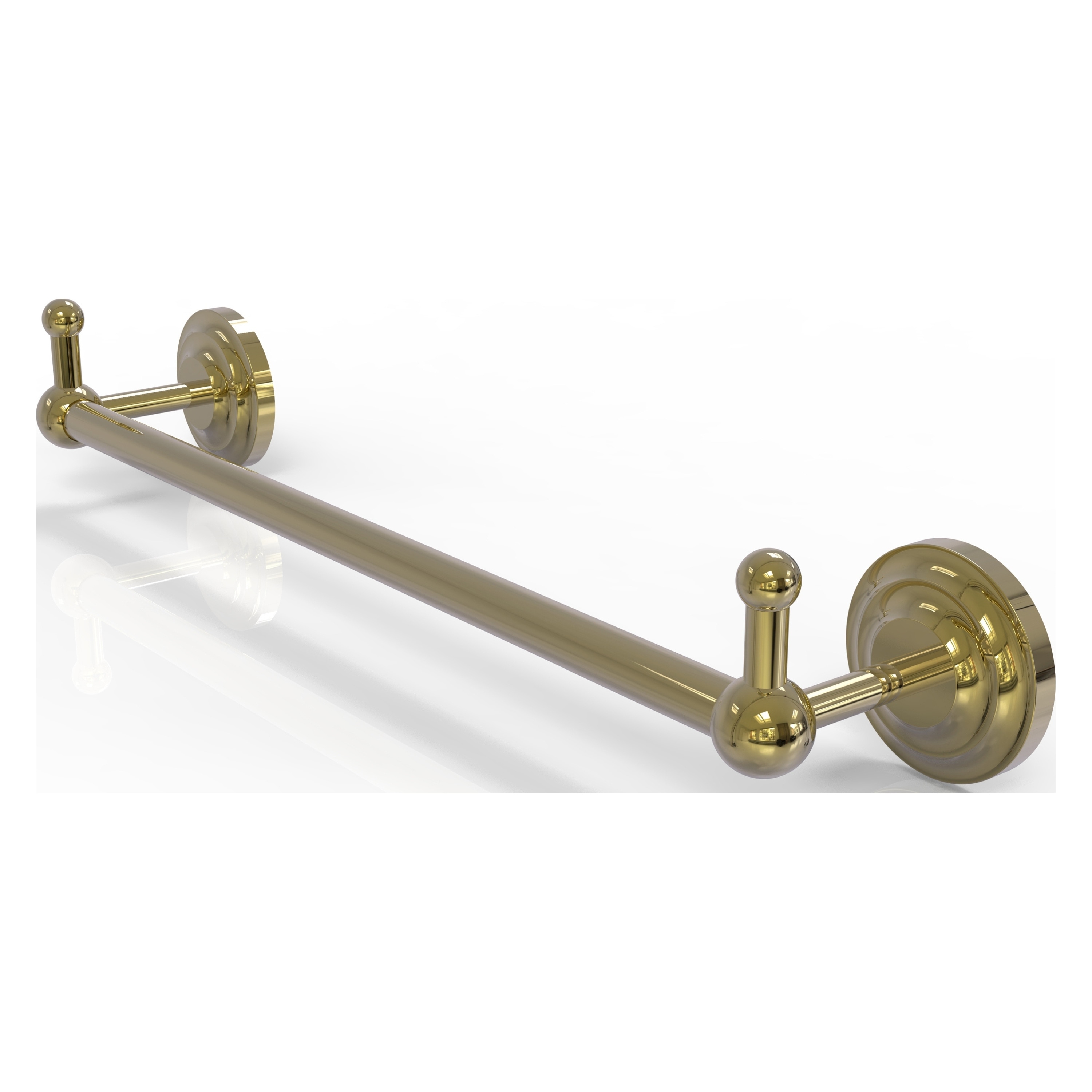 Allied Brass PQN-41-36-PEG-UNL Prestige Que New 36-in Unlacquered Brass Wall mount Single Towel Bar