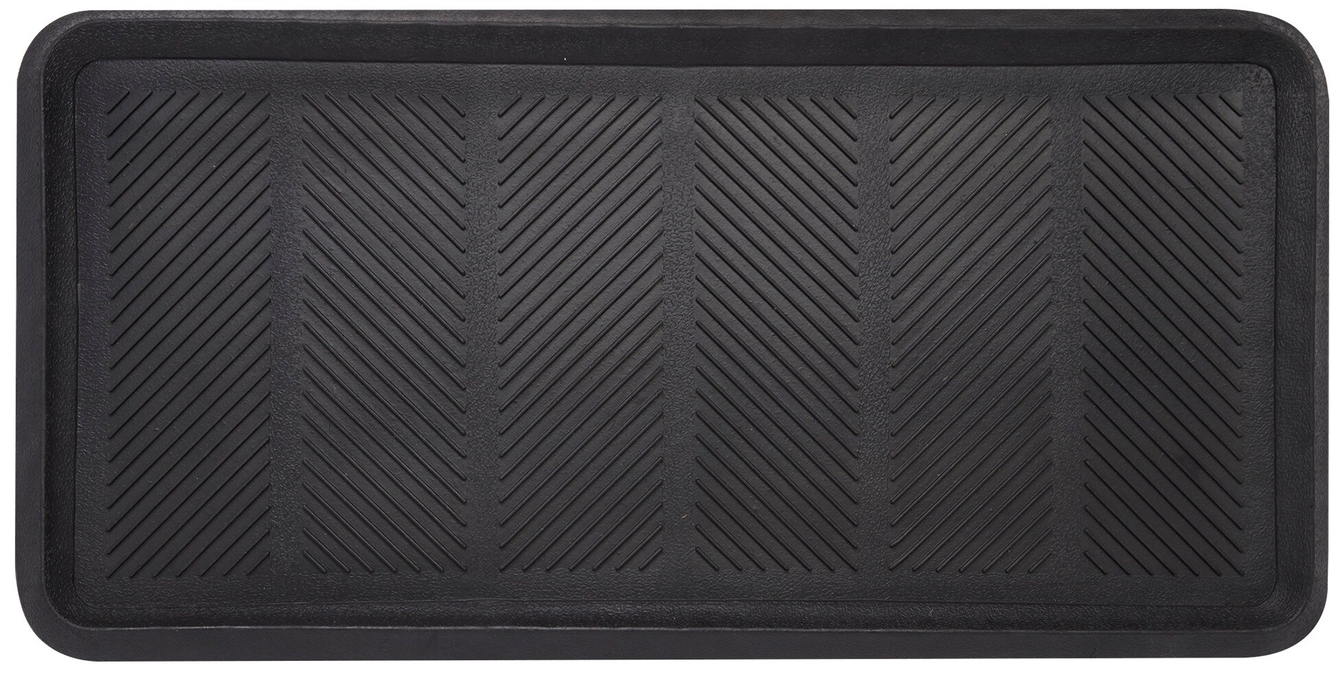 Envelor 2-ft x 3-ft Chevron Boot Tray Rectangular Indoor Decorative Home Boot  Tray in the Mats department at